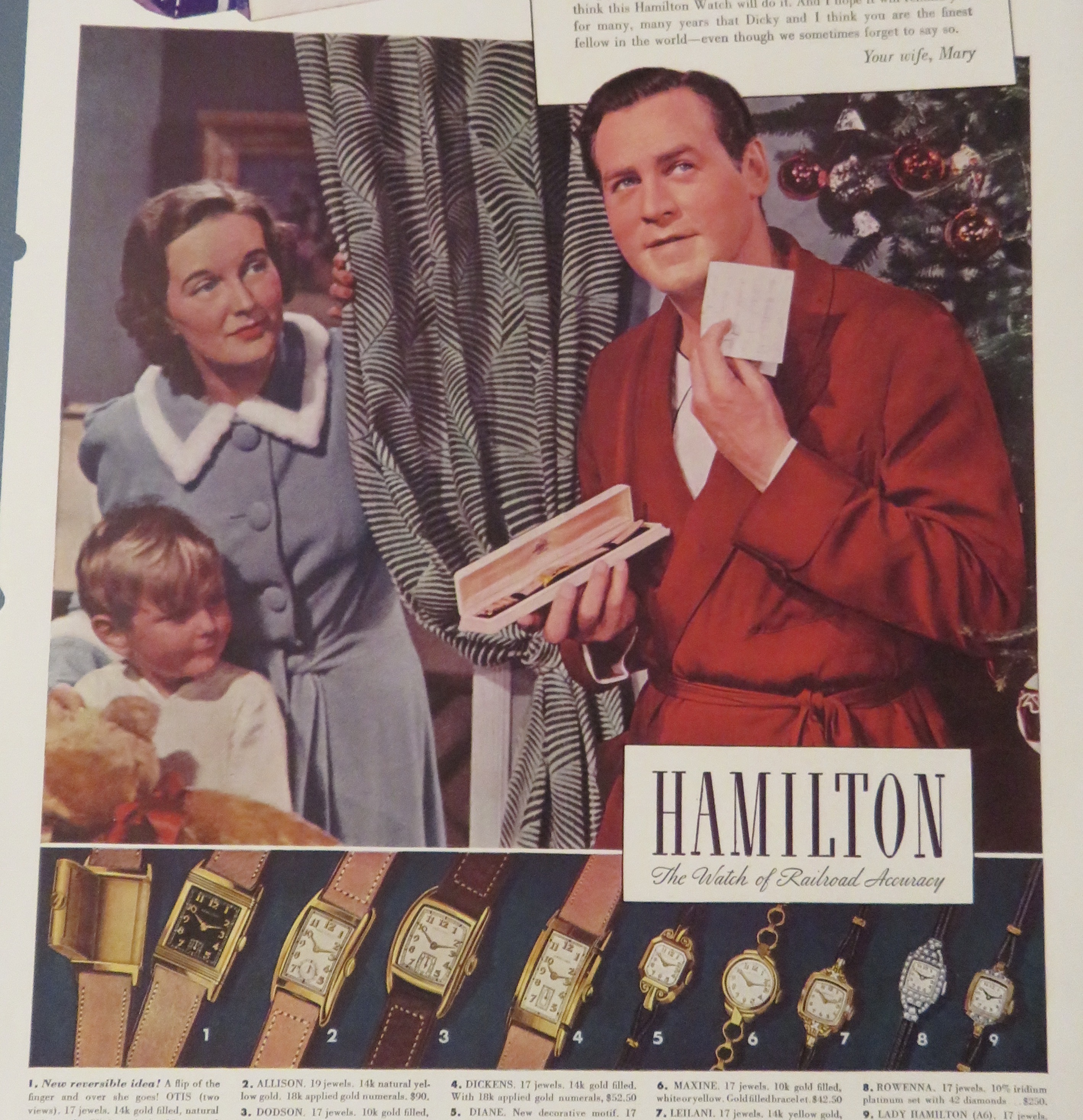 1938 Hamilton Watches with Man Opening Watch