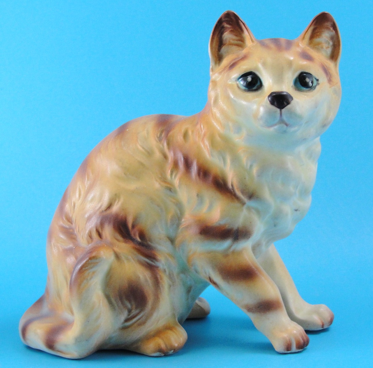 Napco Ceramic Sitting Orange Tabby Cat