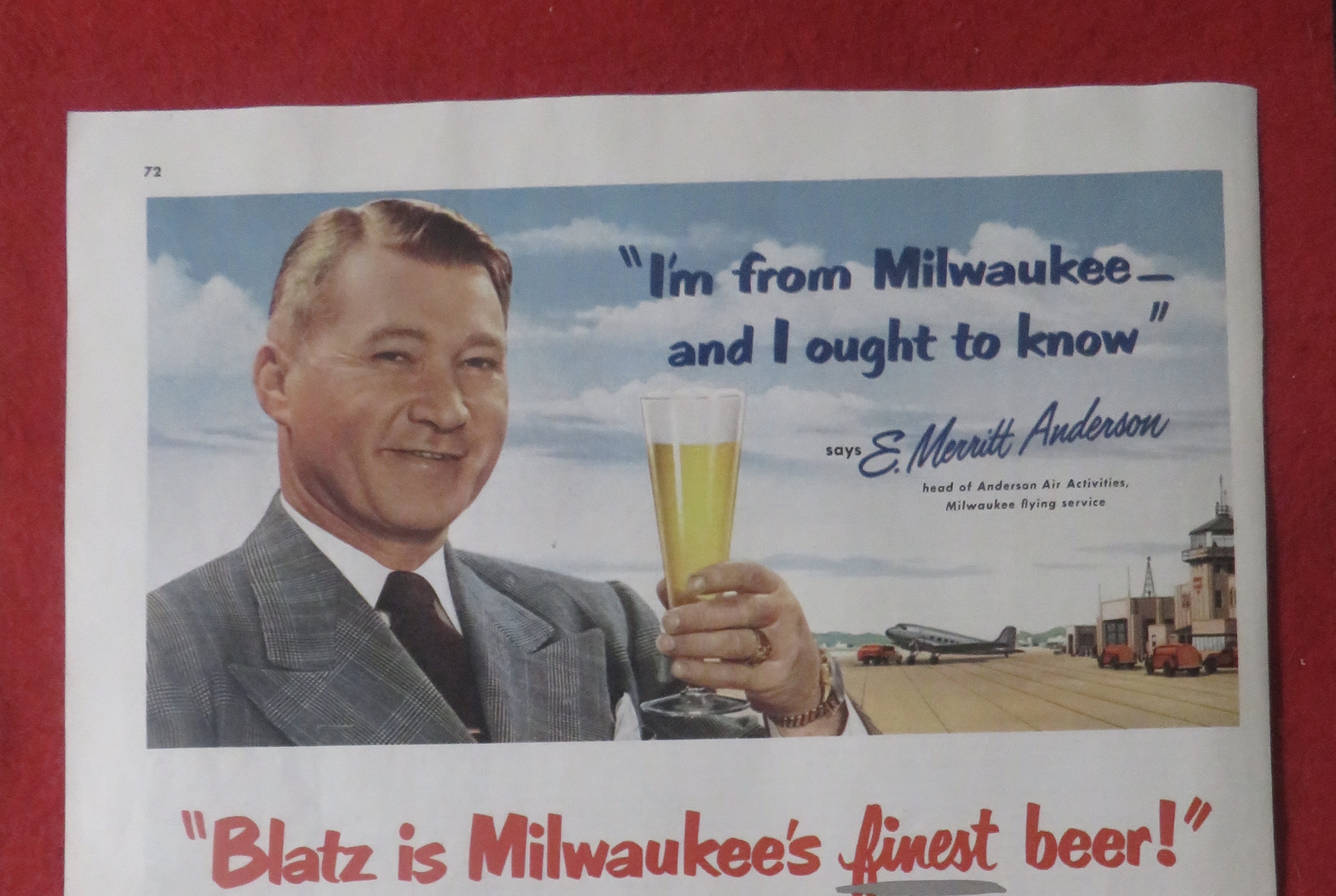 1948 Blatz Beer with E Merritt Anderson