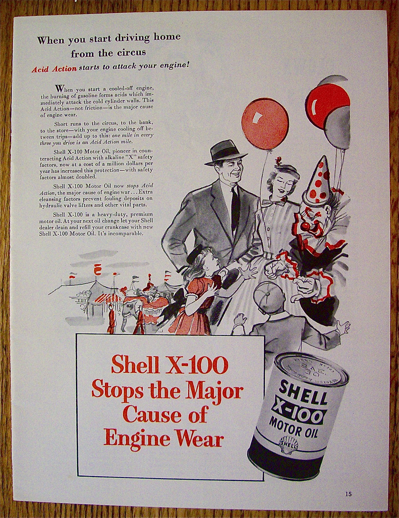1953 Shell Motor Oil with Family At Circus