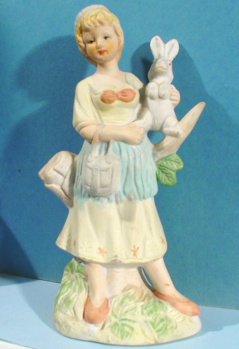 Bone China Girl with Rabbit