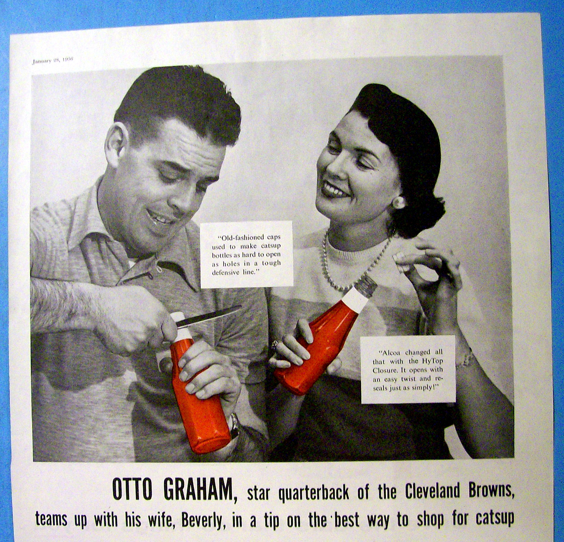 1956 Alcoa Aluminum With Quarterback Otto Graham