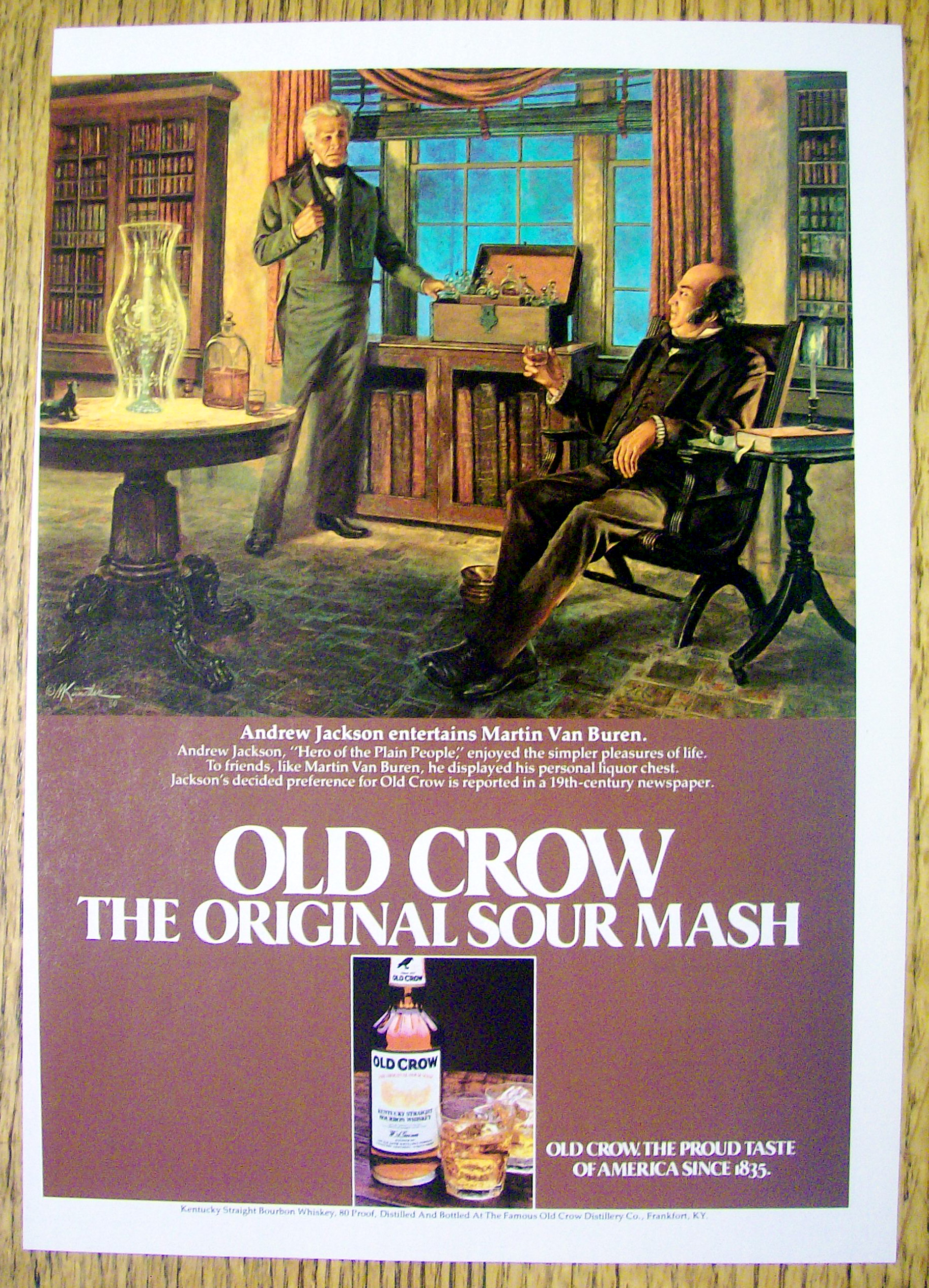 1980 Old Crow Whiskey with Andrew Jackson