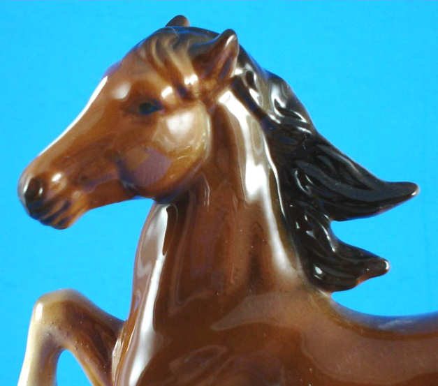 Beautiful 1960s Japan Ceramic Prancing Horse on Base