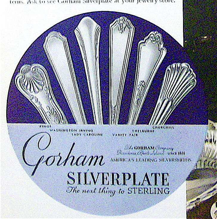 1935 Gorham Silverplate with Woman Holding Man's Hand