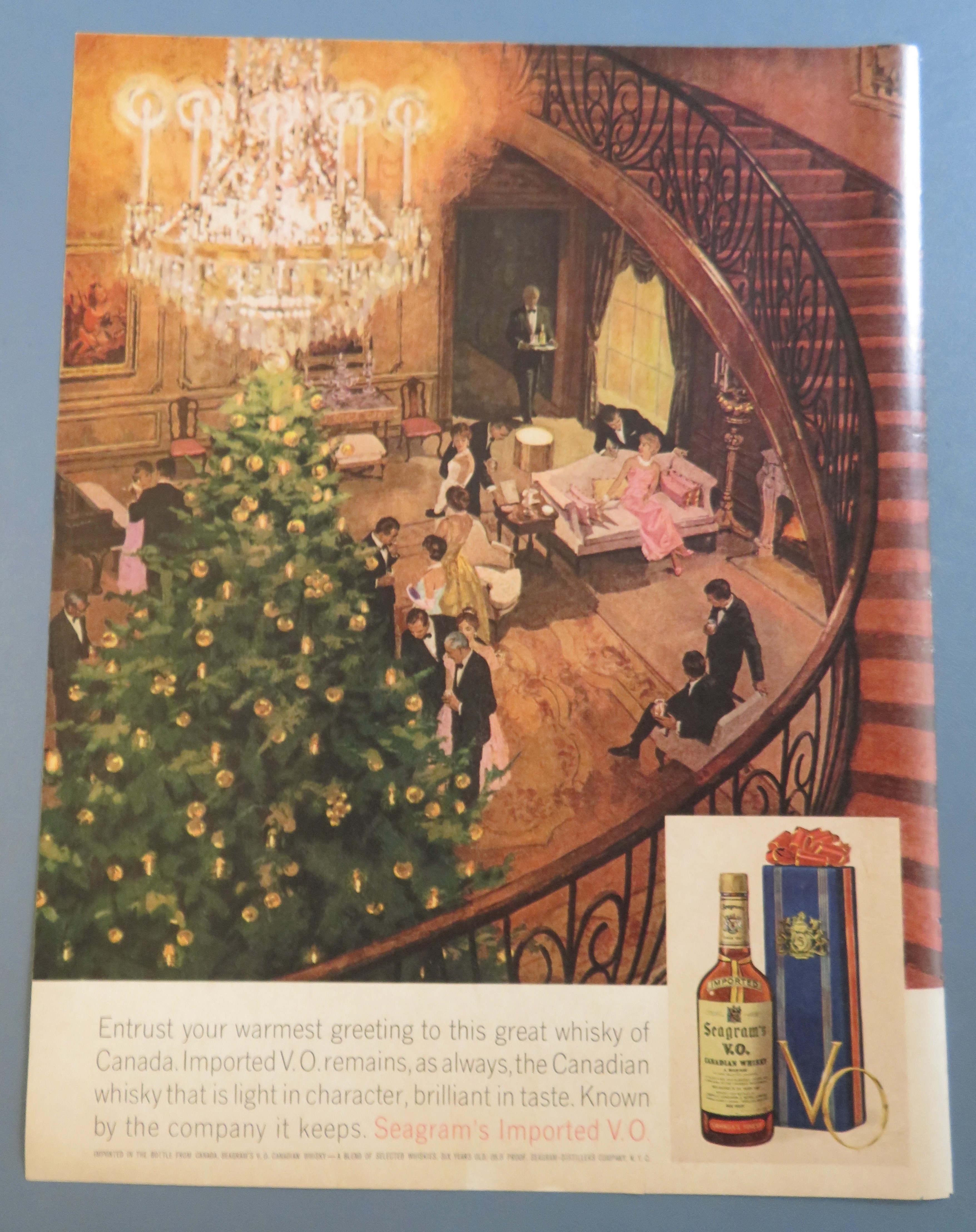 1961 Seagram's V.O. Whisky with Christmas Party