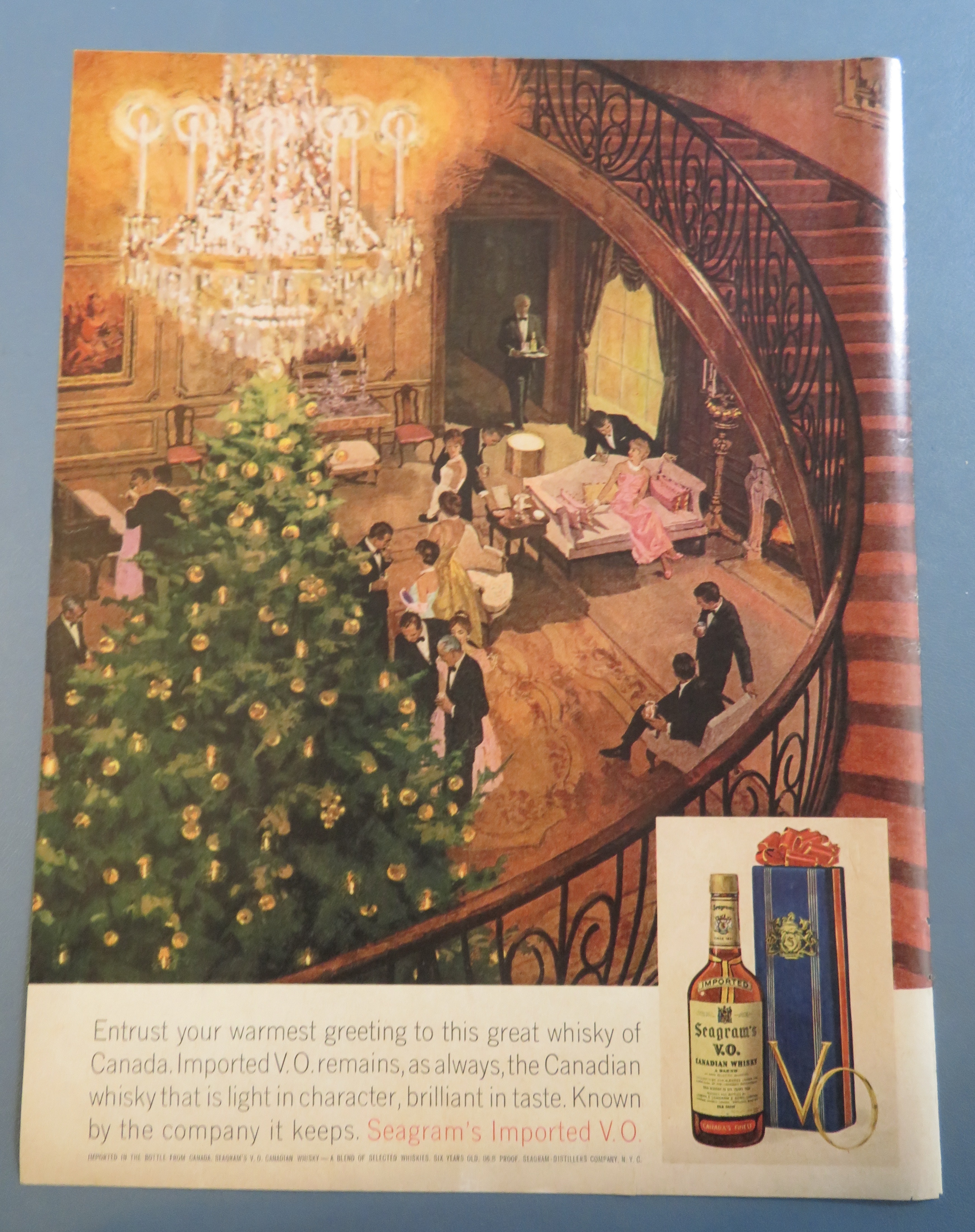 1961 Seagram's V.O. Whisky with Christmas Party