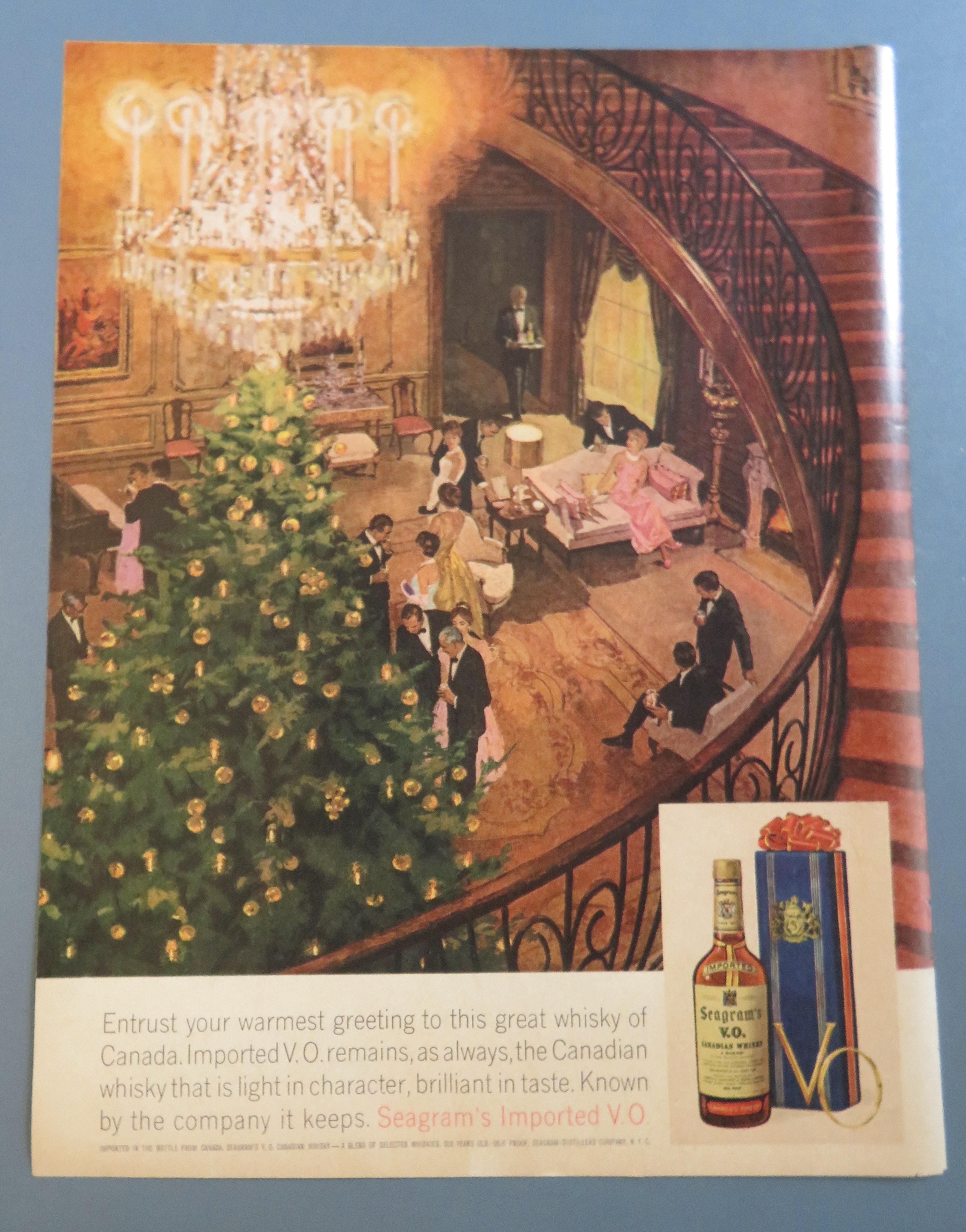 1961 Seagram's V.O. Whisky with Christmas Party