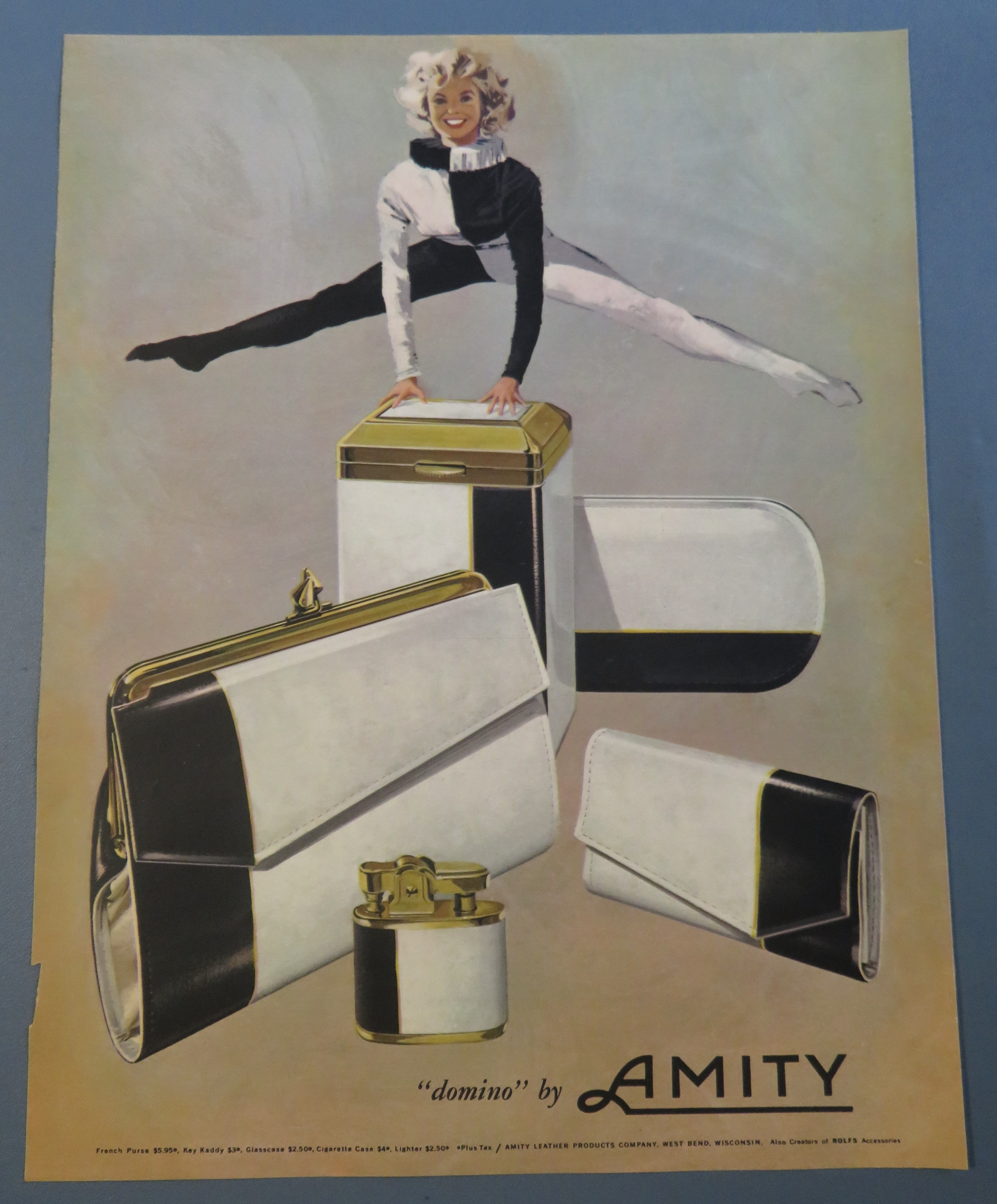 1962 Amity Leather Product with Wallet, Lighter & More