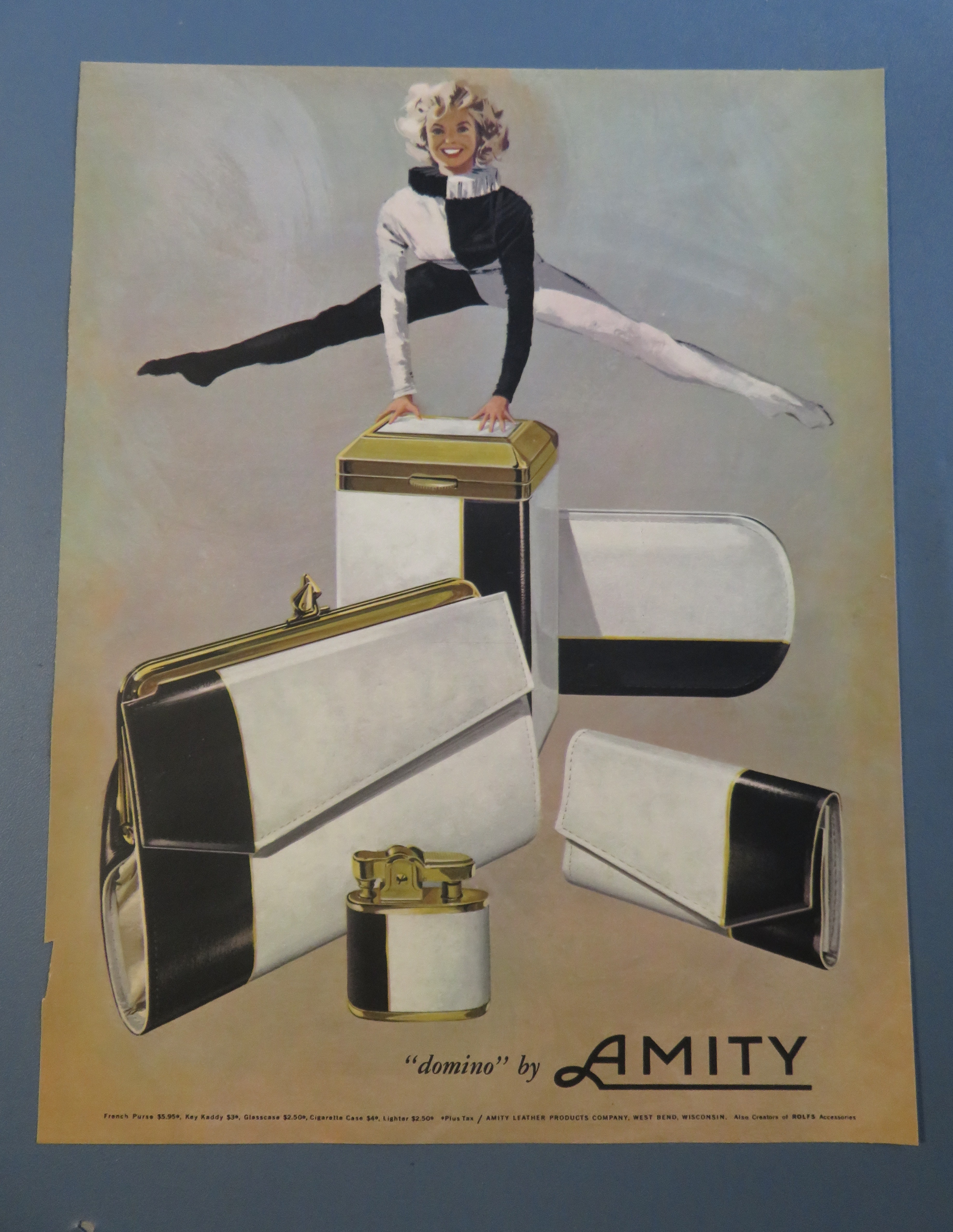 1962 Amity Leather Product with Wallet, Lighter & More