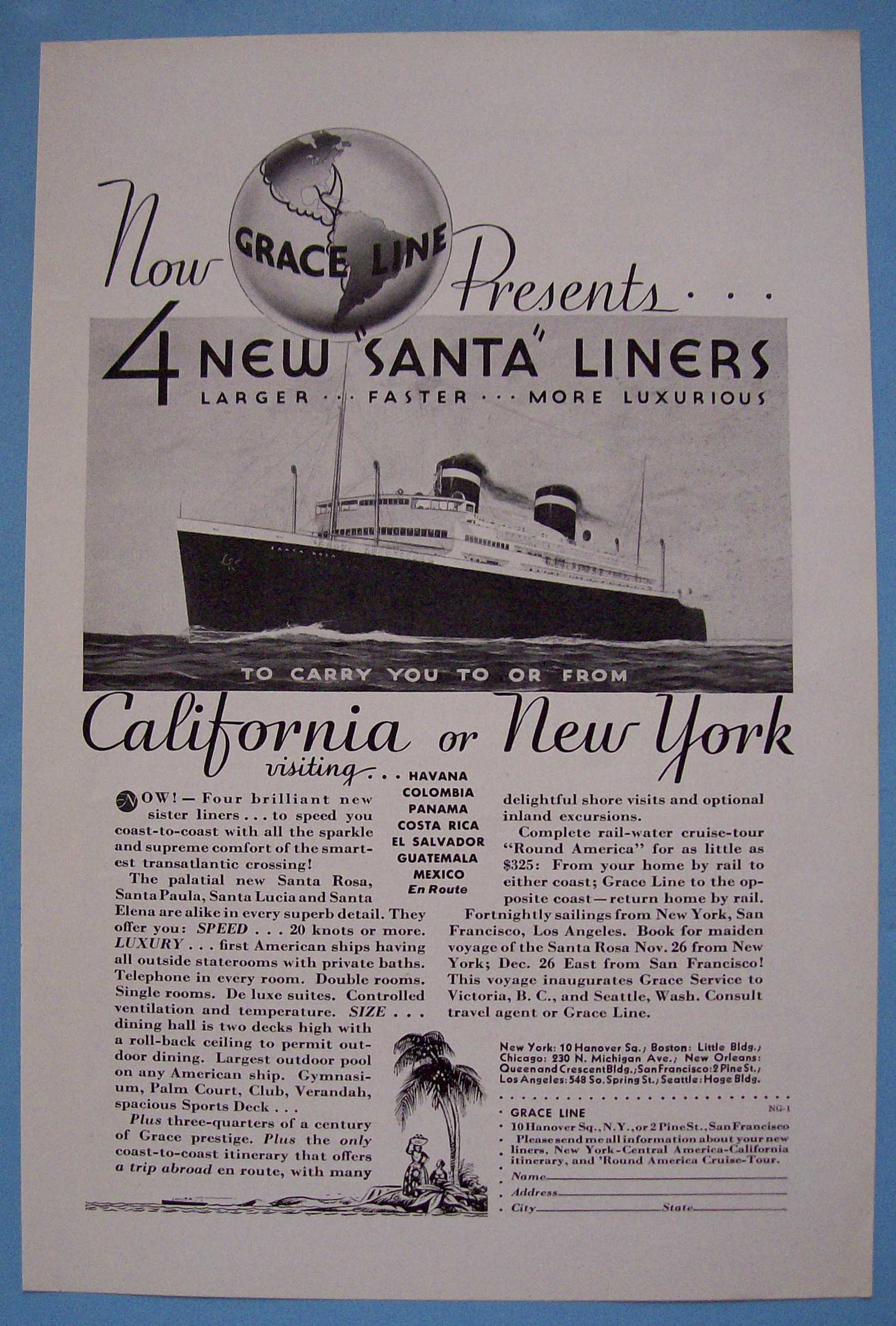 Vintage Ad: 1932 Grace Line