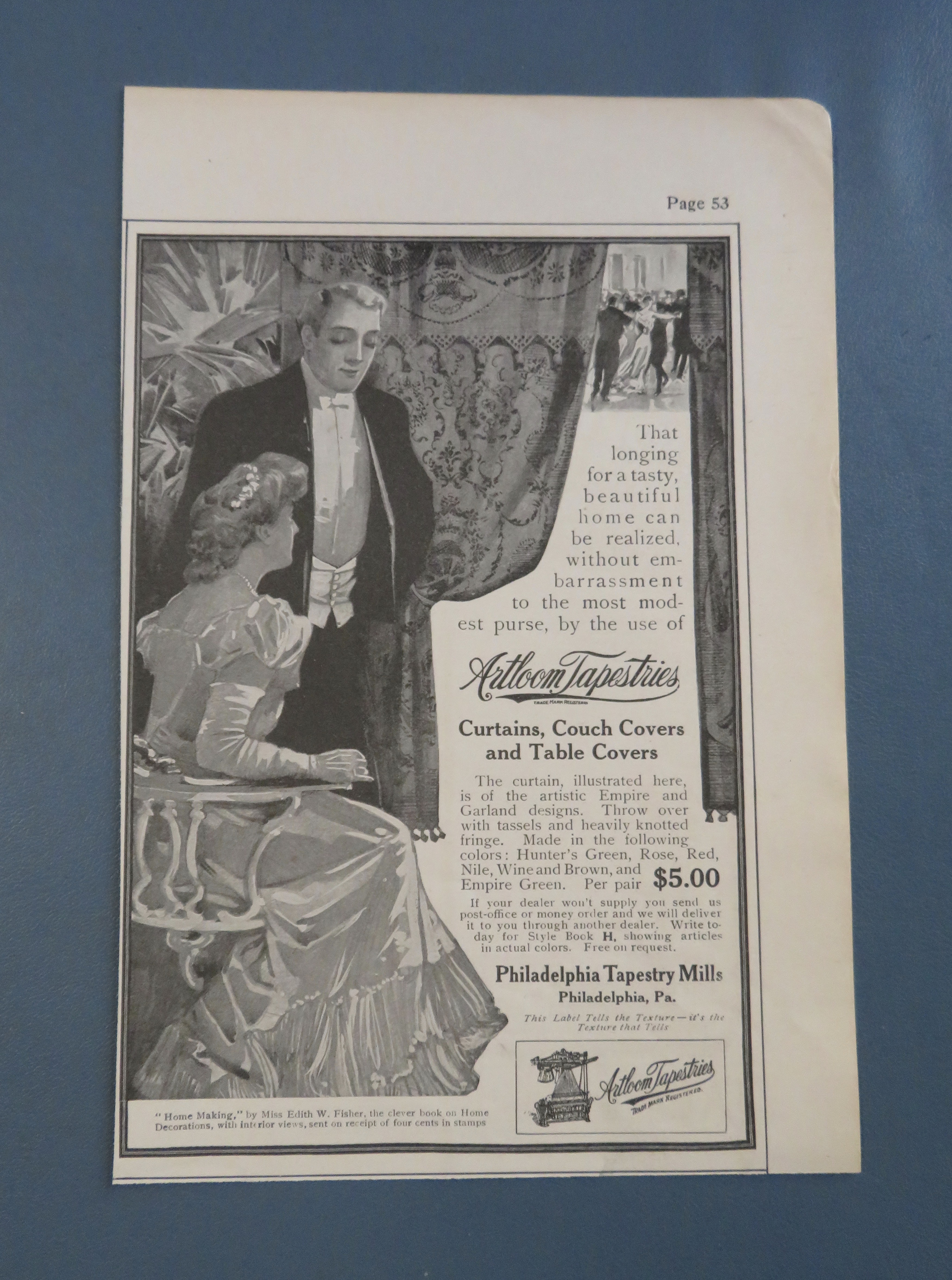 1906 Artloom Tapestries with Empire & Garland