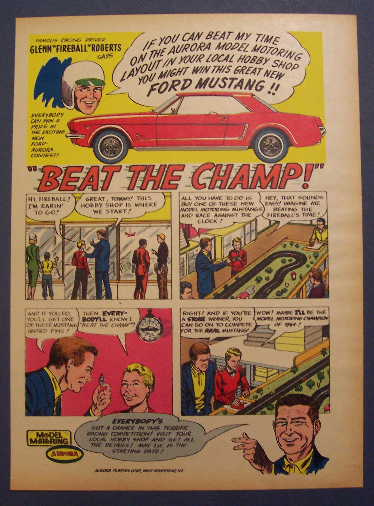 1964 Aurora Plastics with Glenn Fireball Roberts