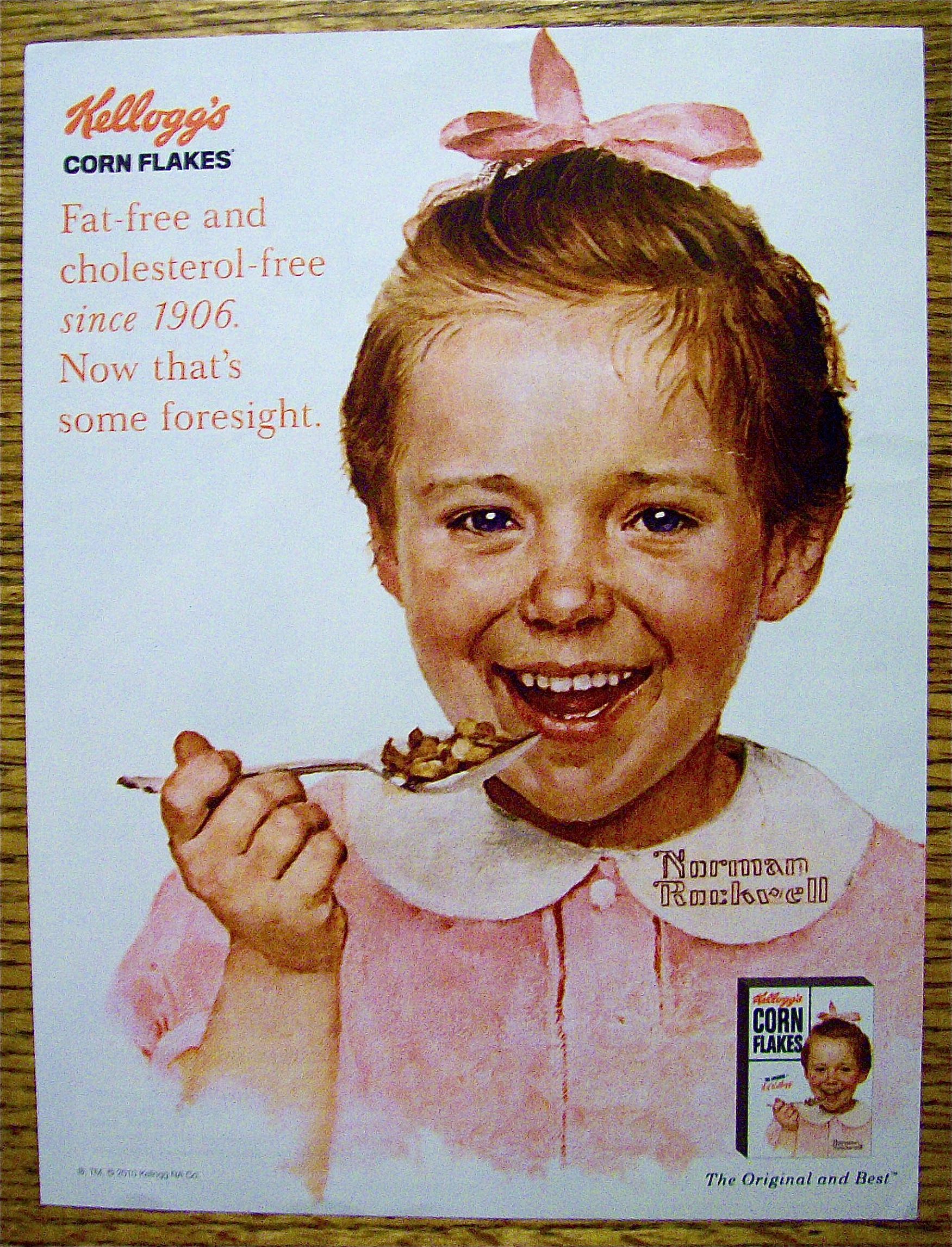 2010 Kellogg's Corn Flakes with Girl By Norman Rockwell