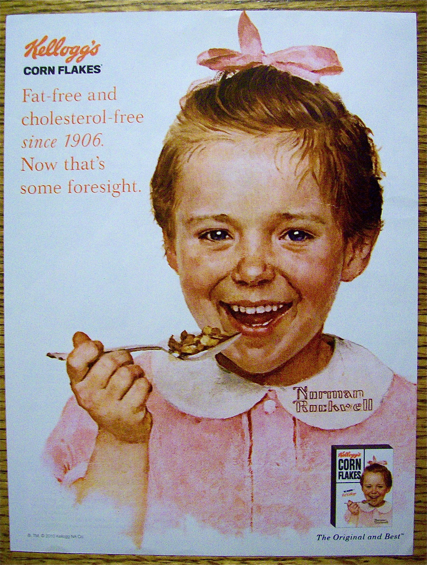 2010 Kellogg's Corn Flakes with Girl By Norman Rockwell
