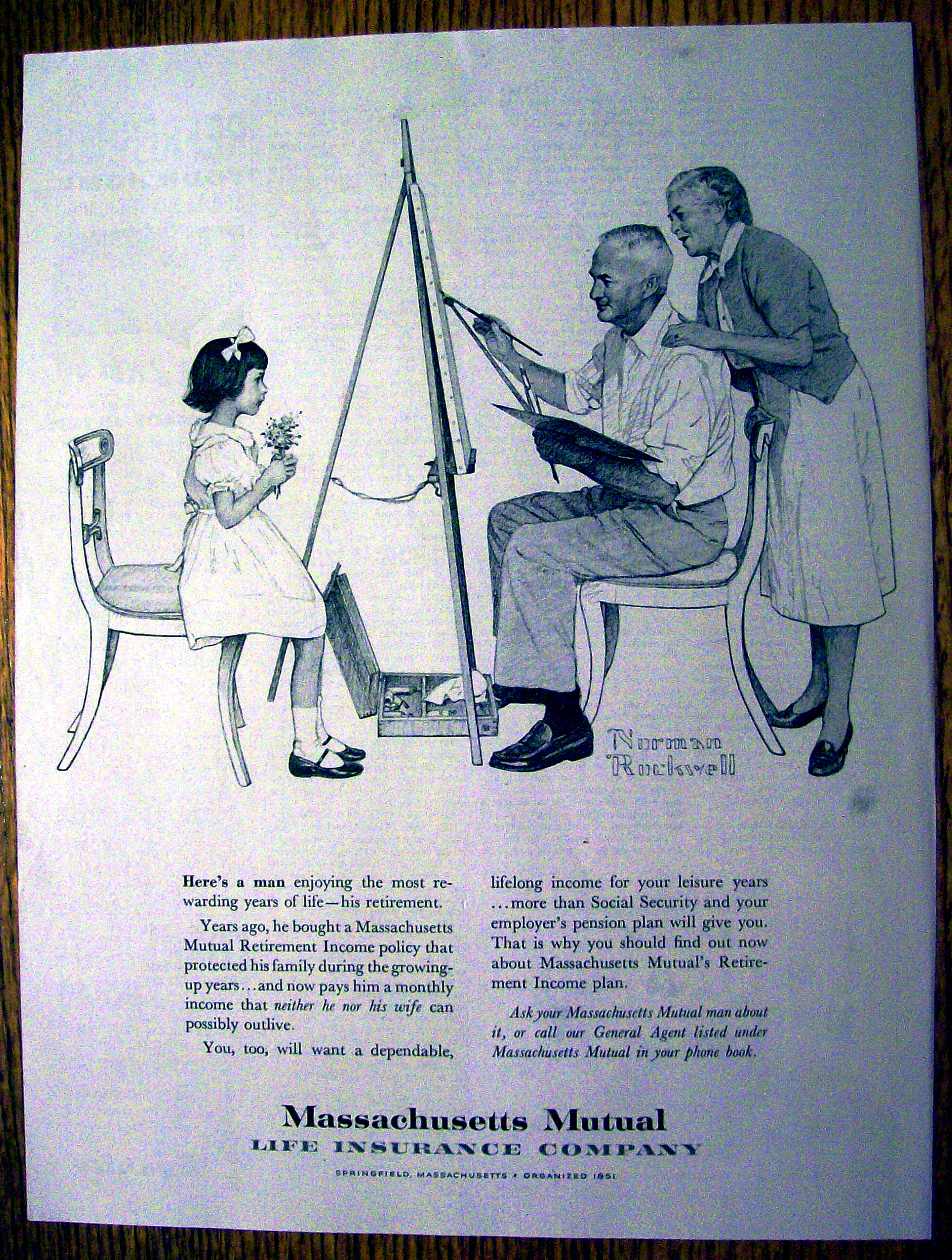 1959 Massachusetts Mutual Life Ins by Norman Rockwell