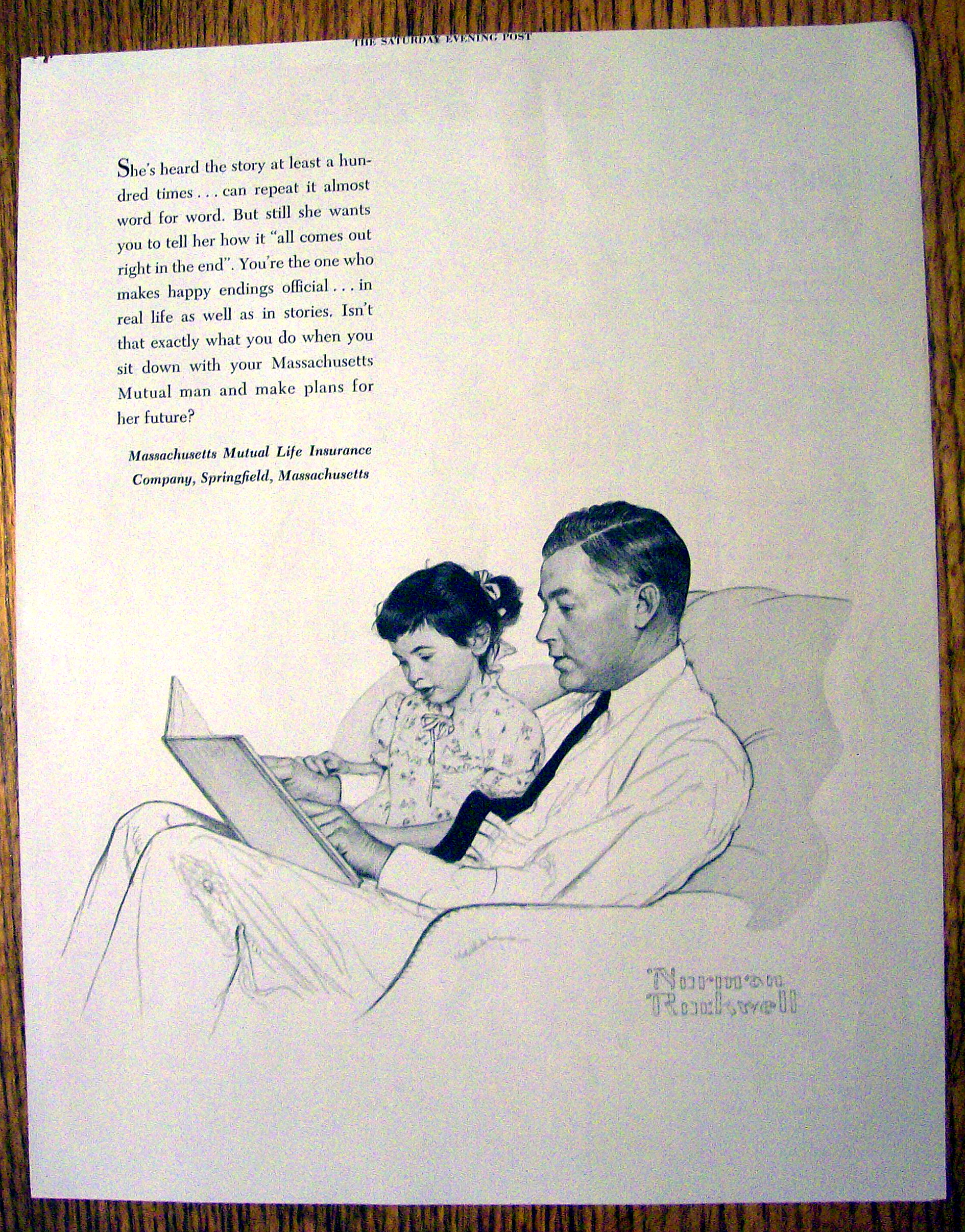 1953 Massachusetts Mutual Life Ins by Norman Rockwell