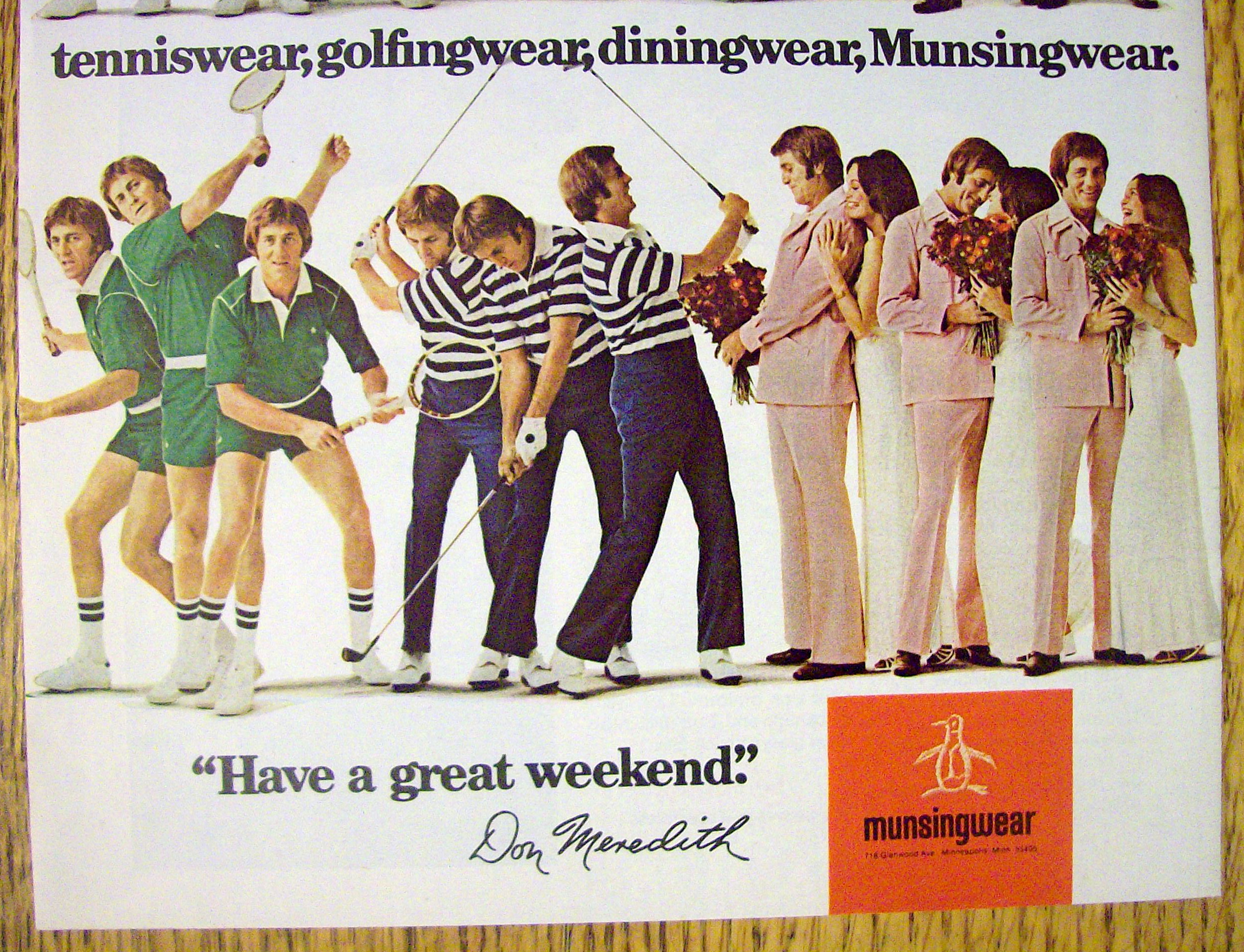 1976 Munsingwear with Football's Don Meredith