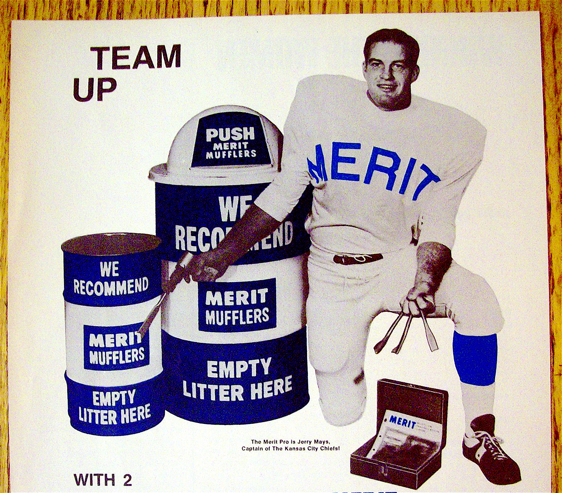 1968 Merit Muffler with Jerry Mays (Kansas City Chiefs)
