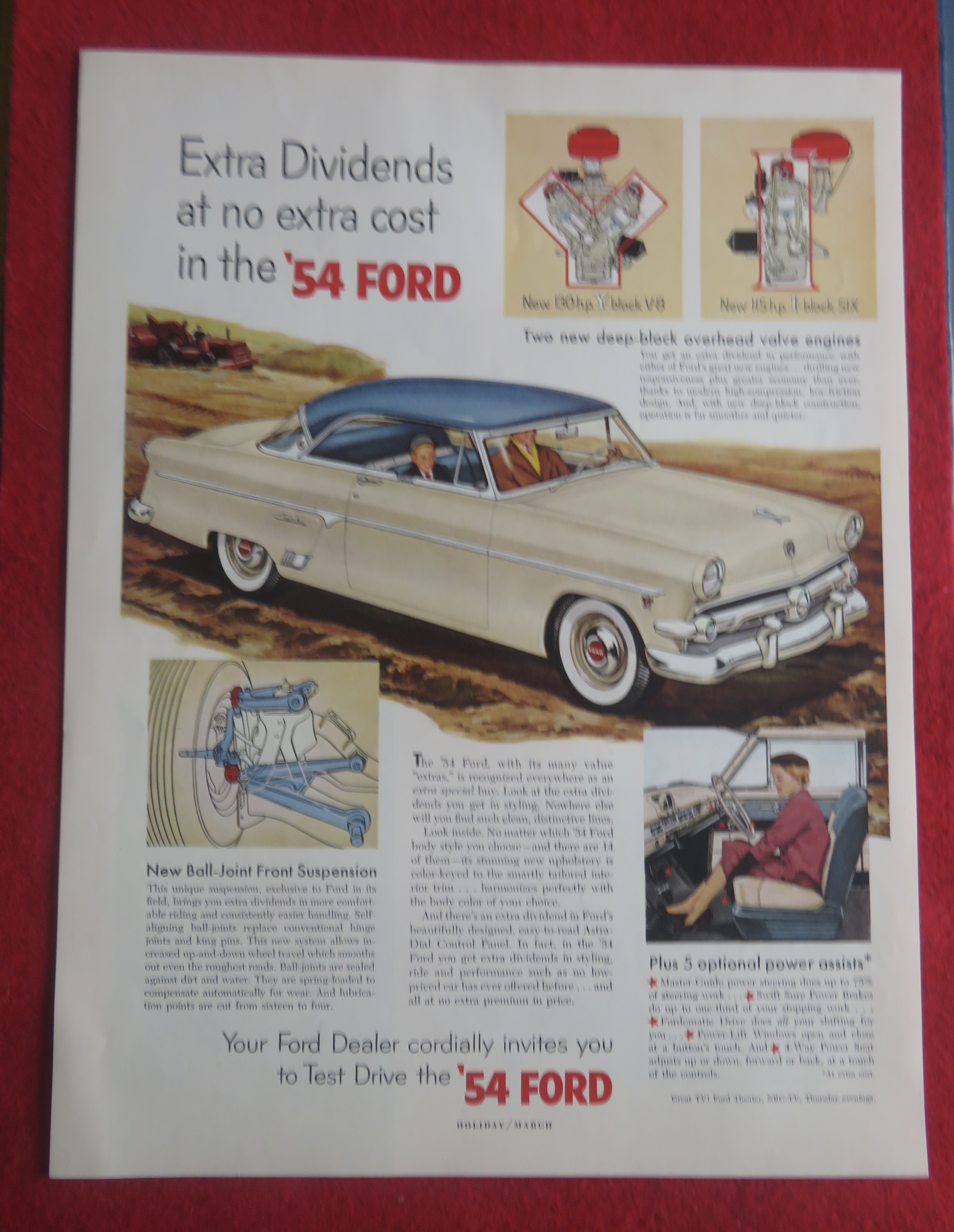 1954 Ford Automobile with Cream Colored Ford