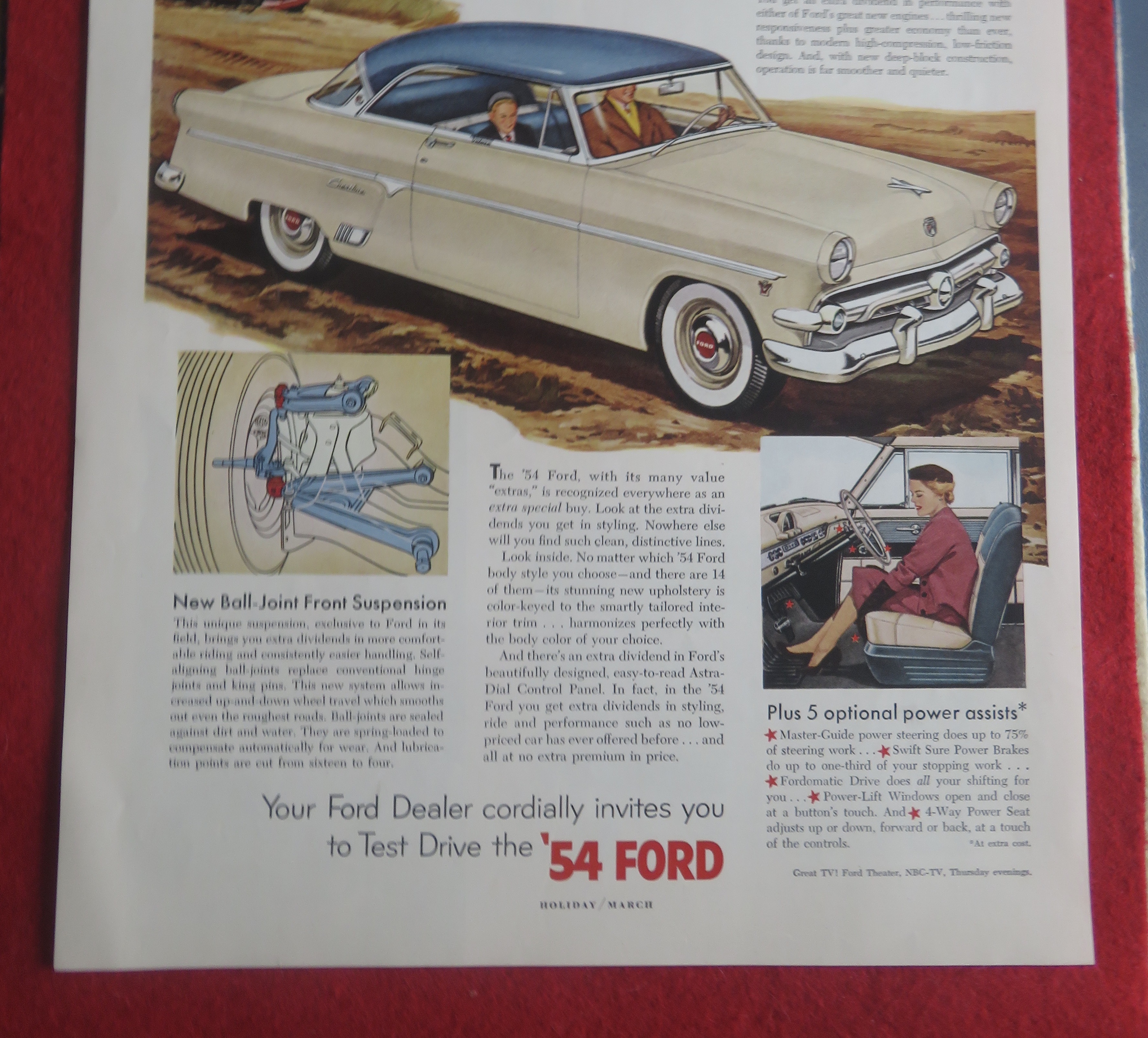 1954 Ford Automobile with Cream Colored Ford