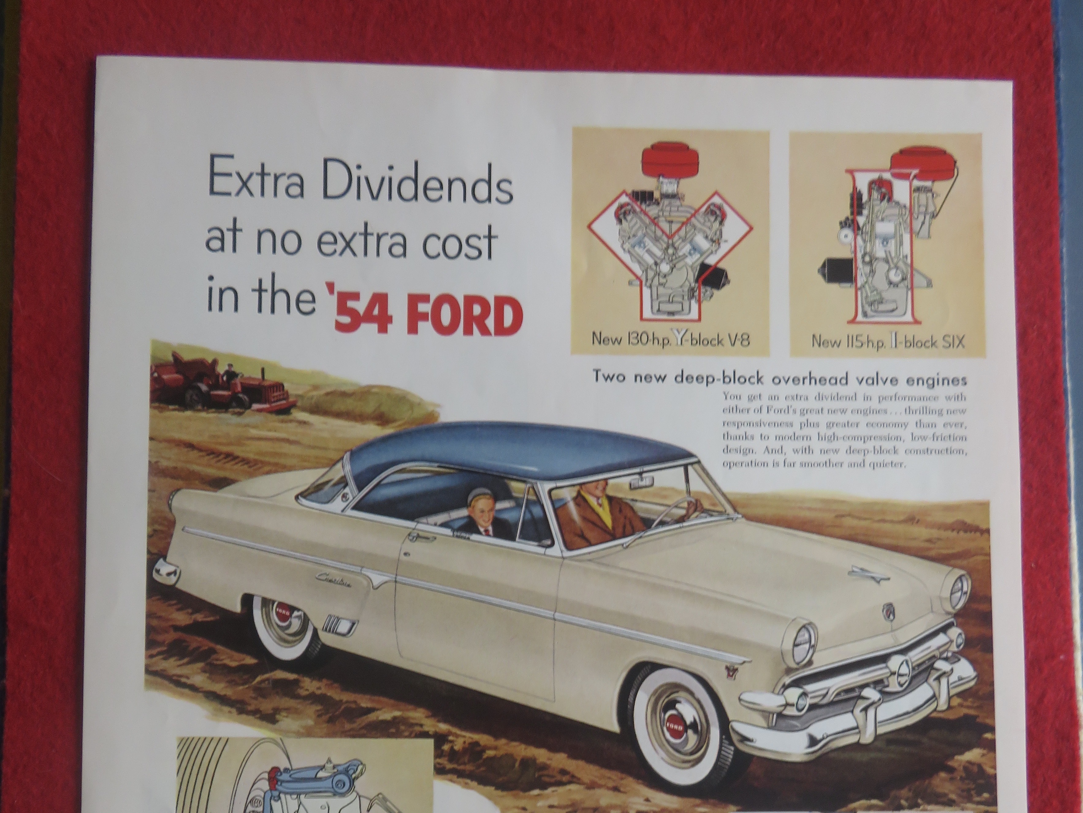 1954 Ford Automobile with Cream Colored Ford