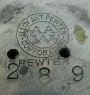 Pr. of Alloy Art Pewter Candleholders
