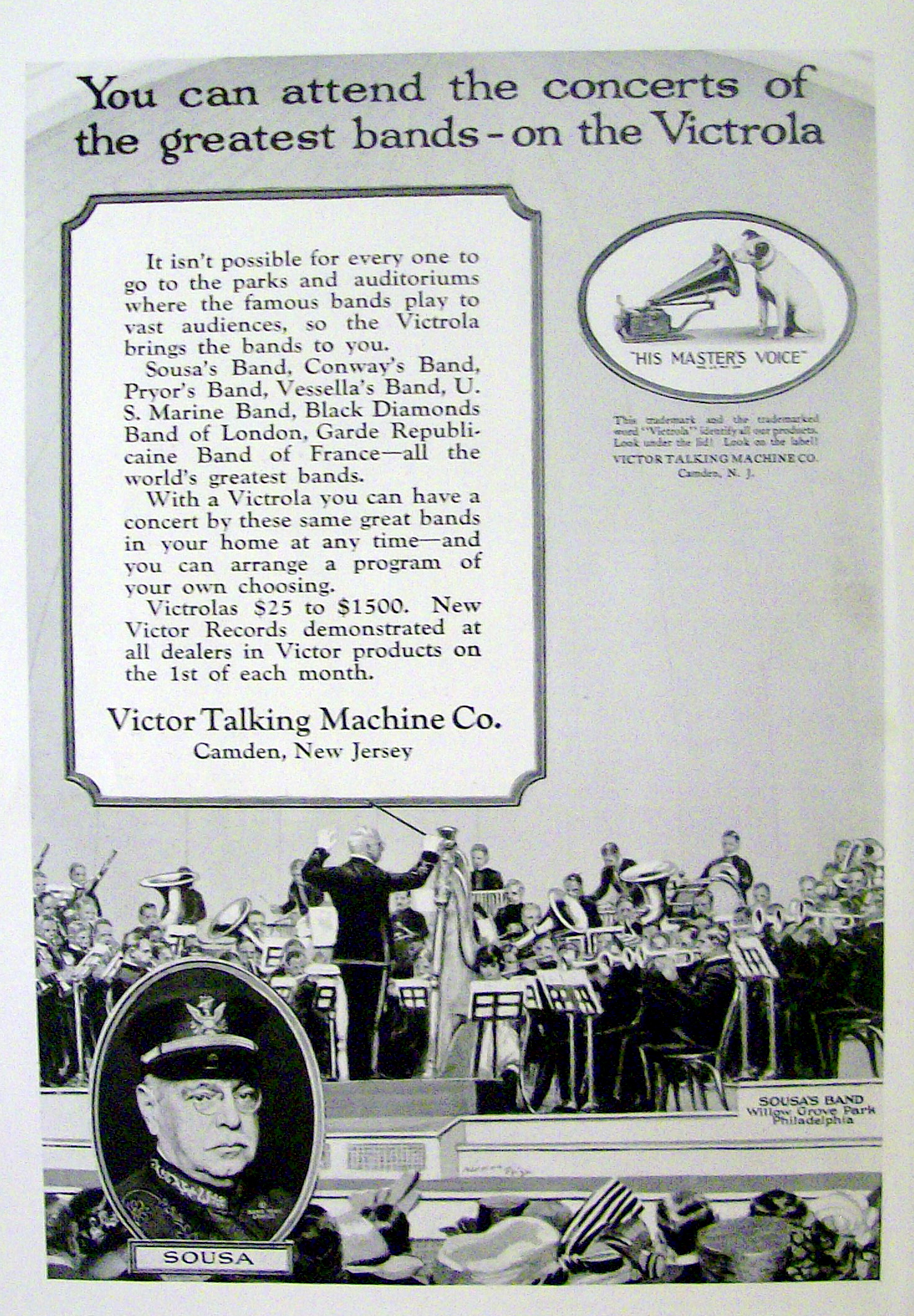 1921 Victor Talking Machine with Sousa