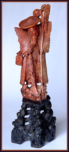 Carved soapstone figure: "God of ..."