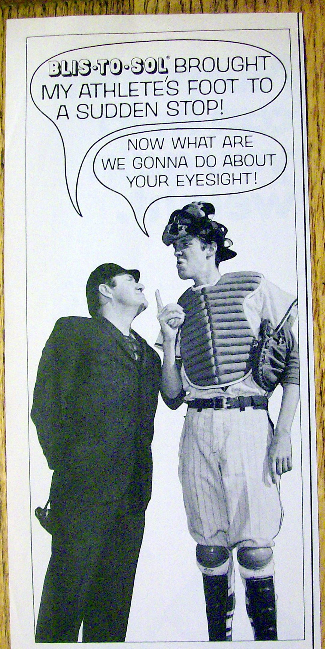 1967 Blis-To-Sol with Umpire & Catcher