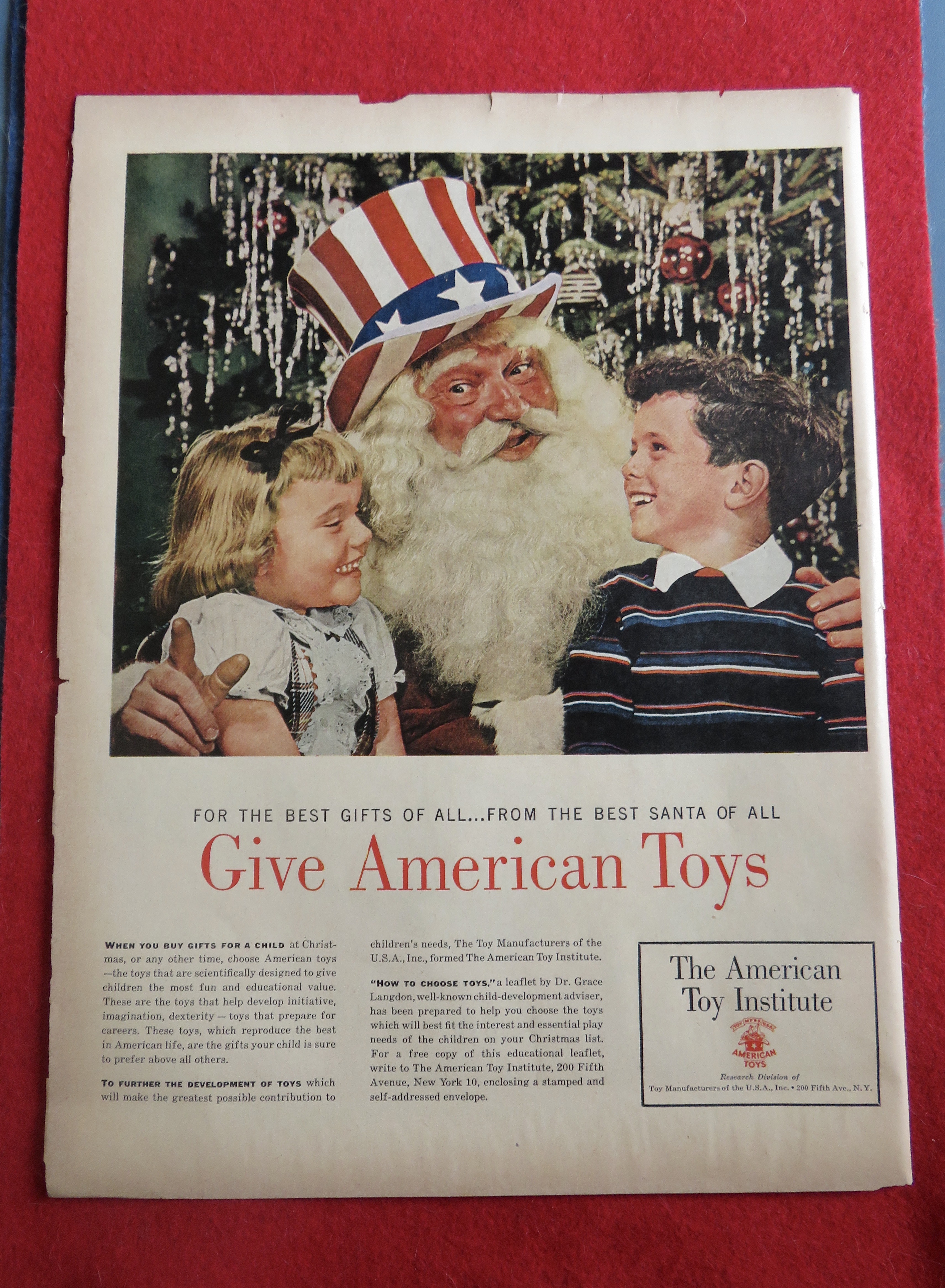 1953 American Toy Institute with Santa Claus