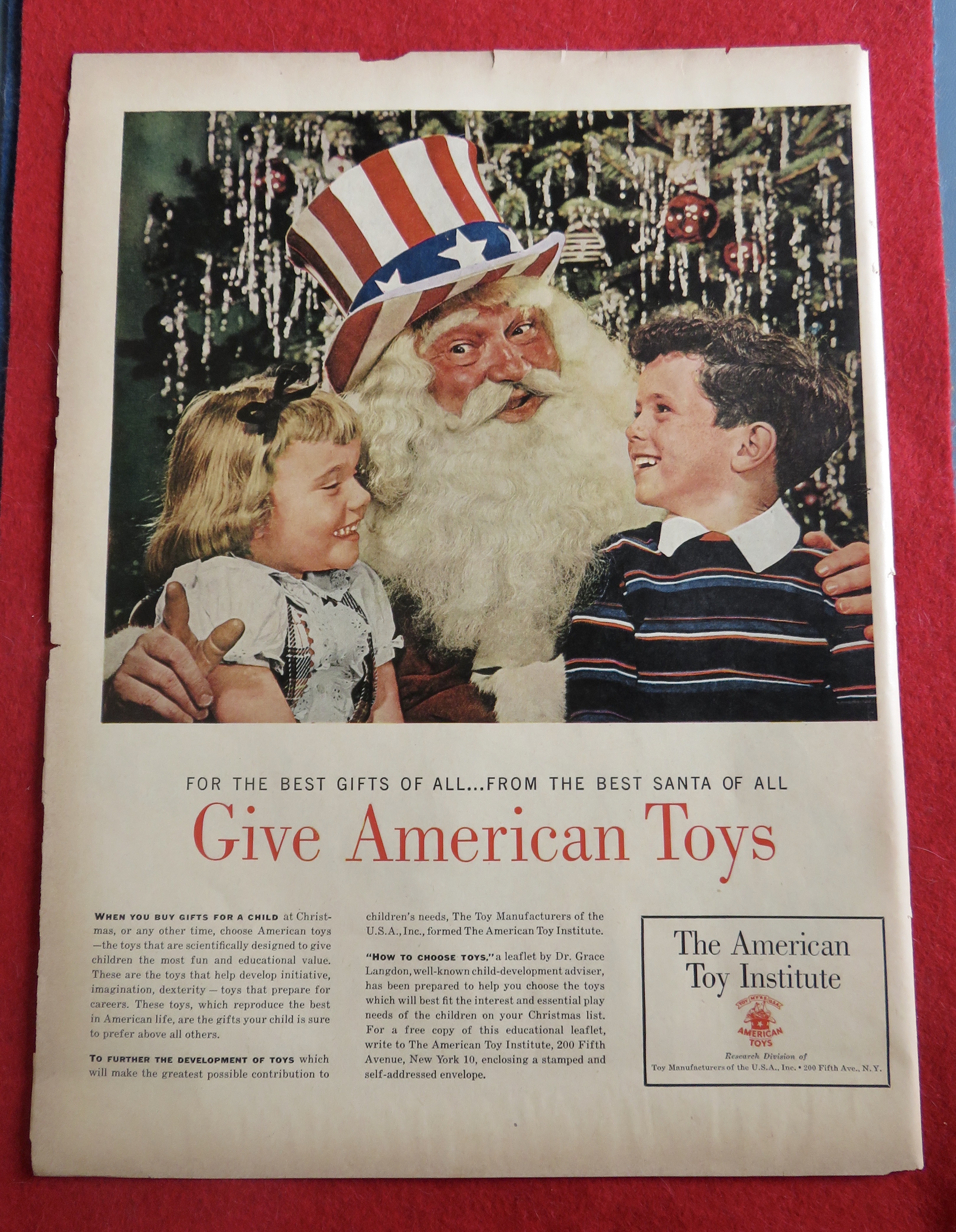 1953 American Toy Institute with Santa Claus