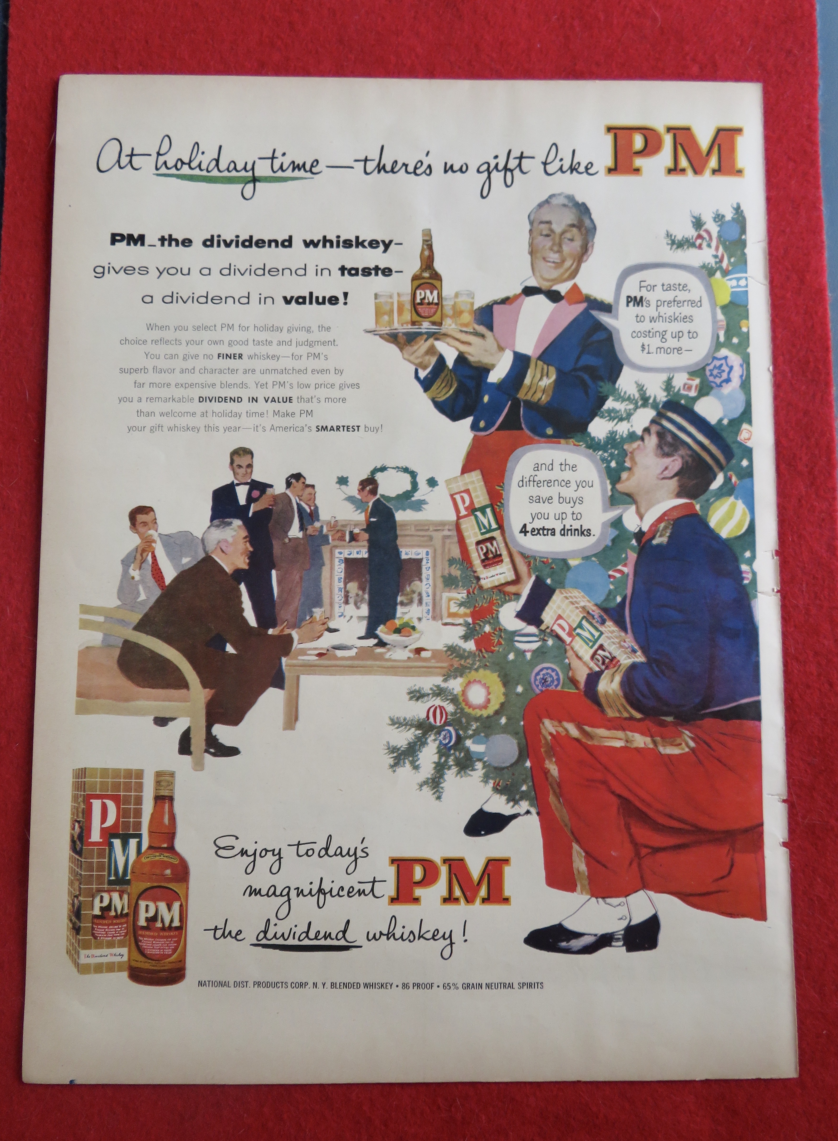 1953 PM Whiskey with 2 Bellboys Talking To Each Other