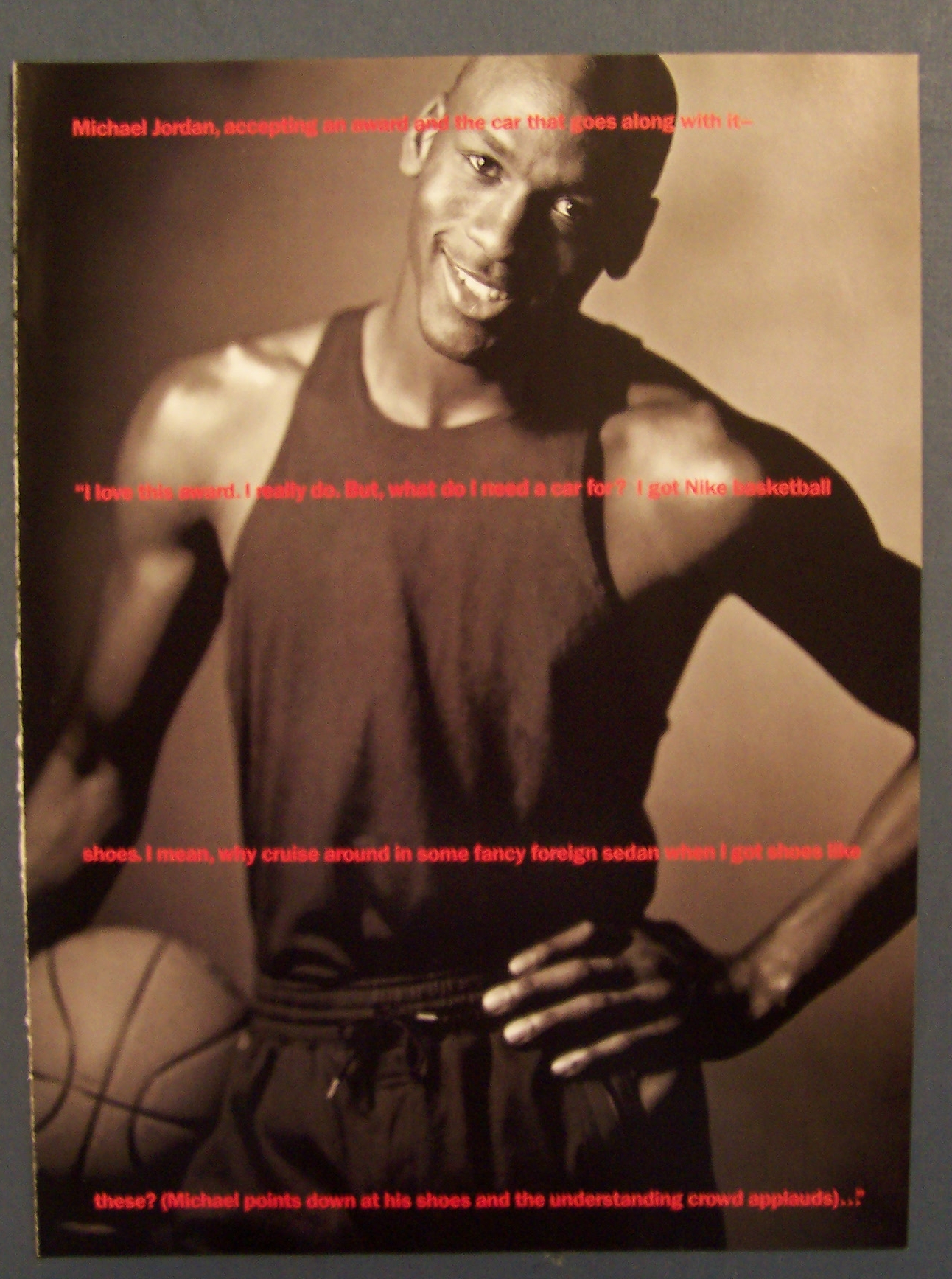 1990 Nike Basketball Shoes Ad with Michael Jordan
