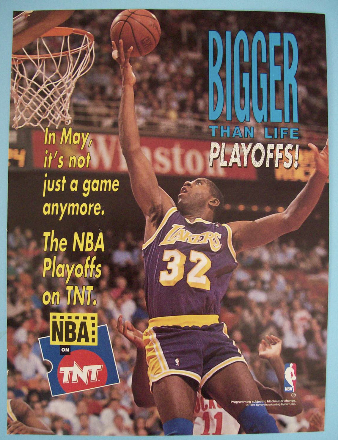 Vintage Ad: 1991 NBA On TNT w/ Magic Johnson