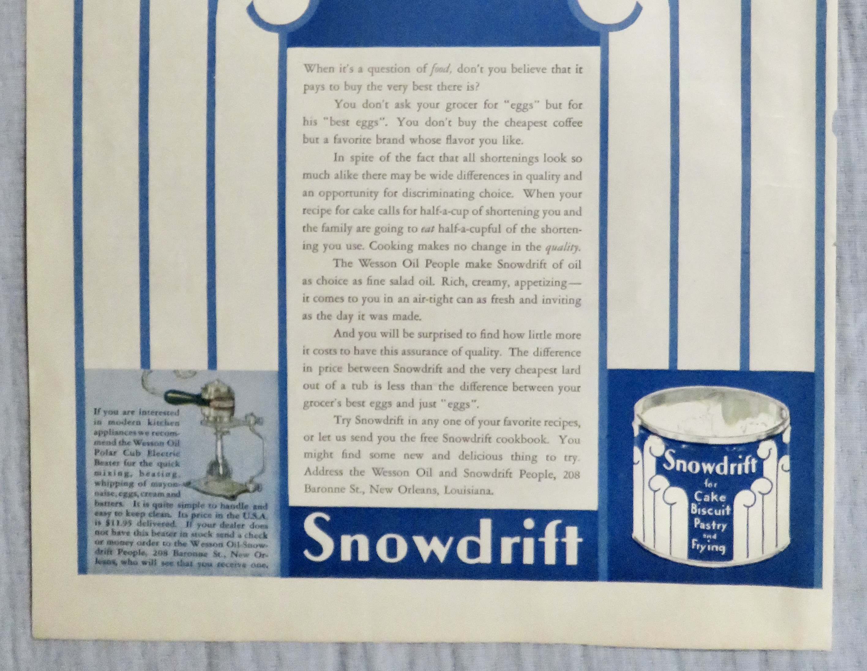 1930 Snowdrift with Cupcakes