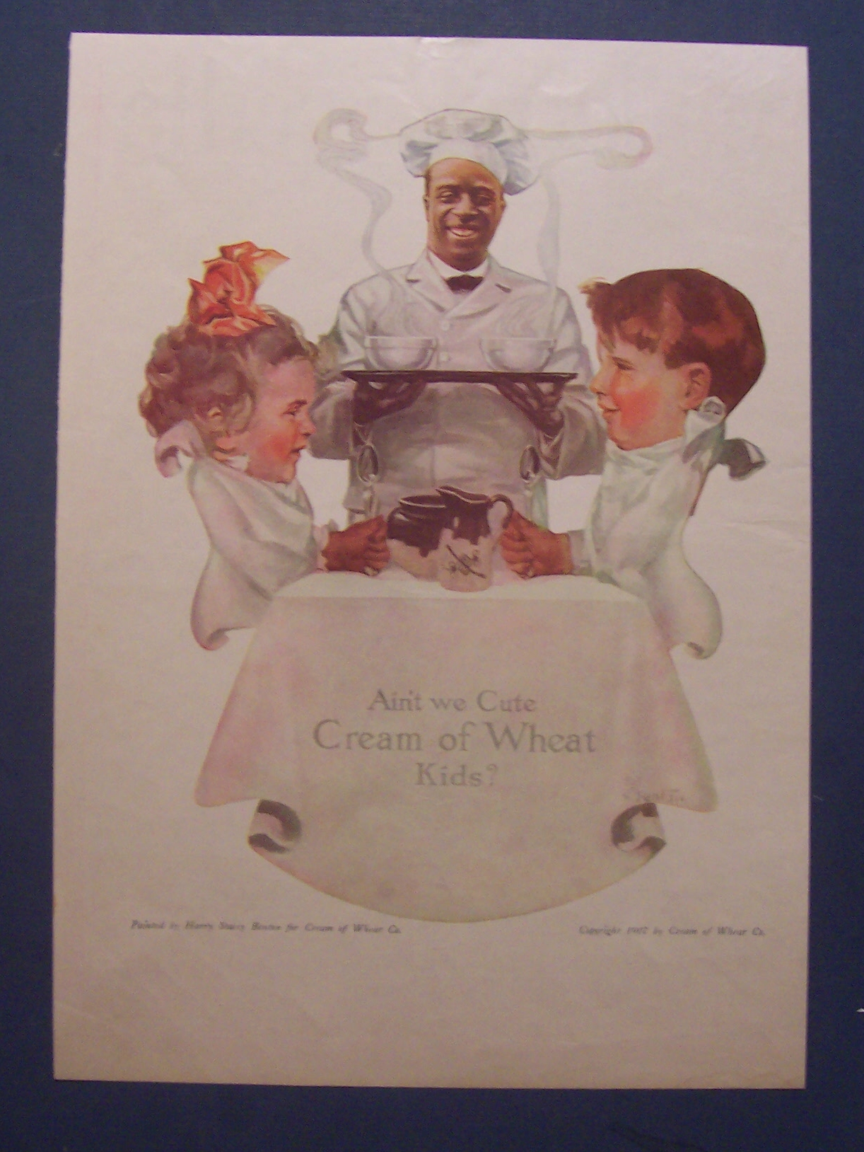 1917 Cream Of Wheat Cereal Ad with 2 Children