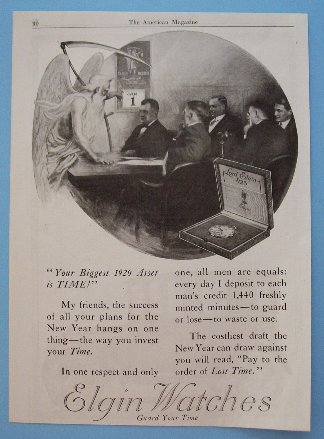 Vintage Ad: 1920 Elgin Watches