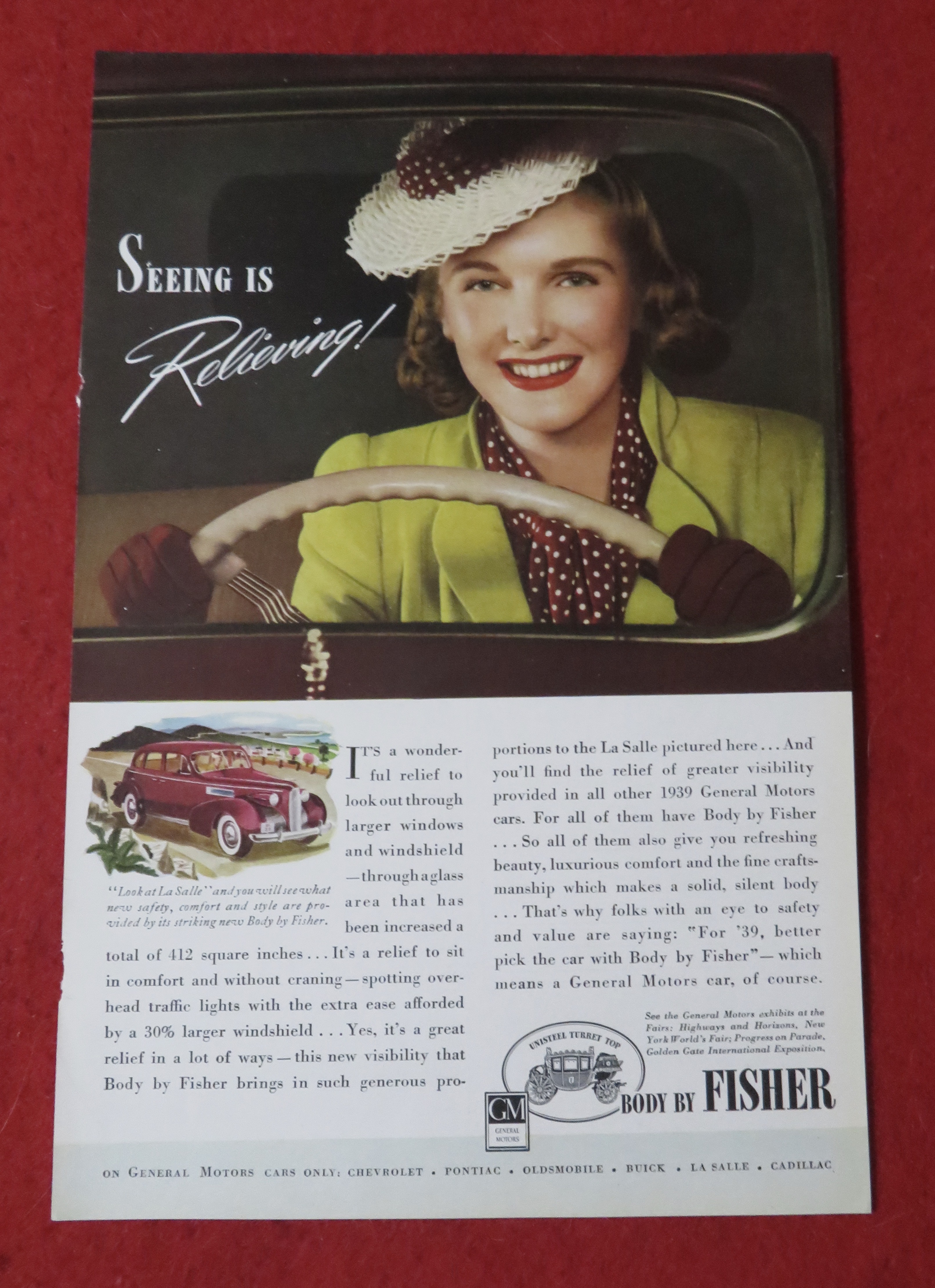 1939 Body By Fisher with Woman Driving