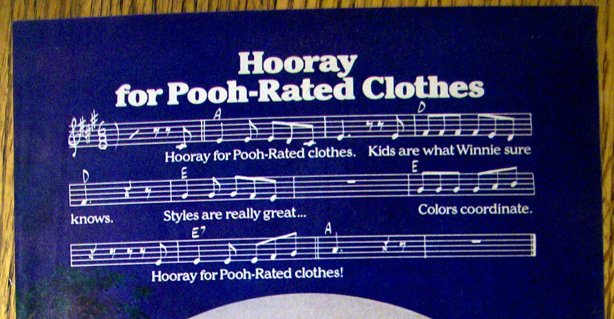 1977 Sears Pooh Rated Clothes with Winnie The Pooh