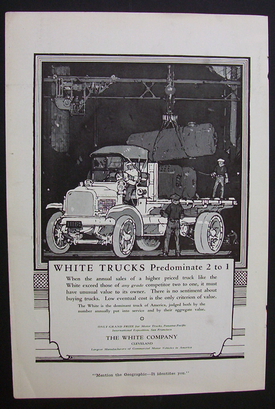 1916 Dual Ad: White  Trucks & Gruen Watches