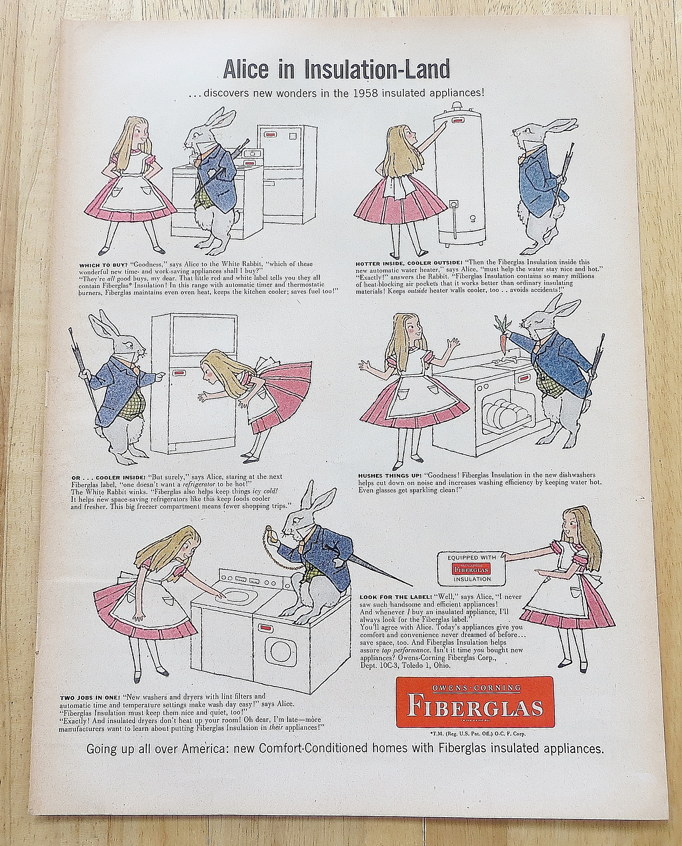 1958 Owens Corning Fiberglas w/Alice In Insulation Land