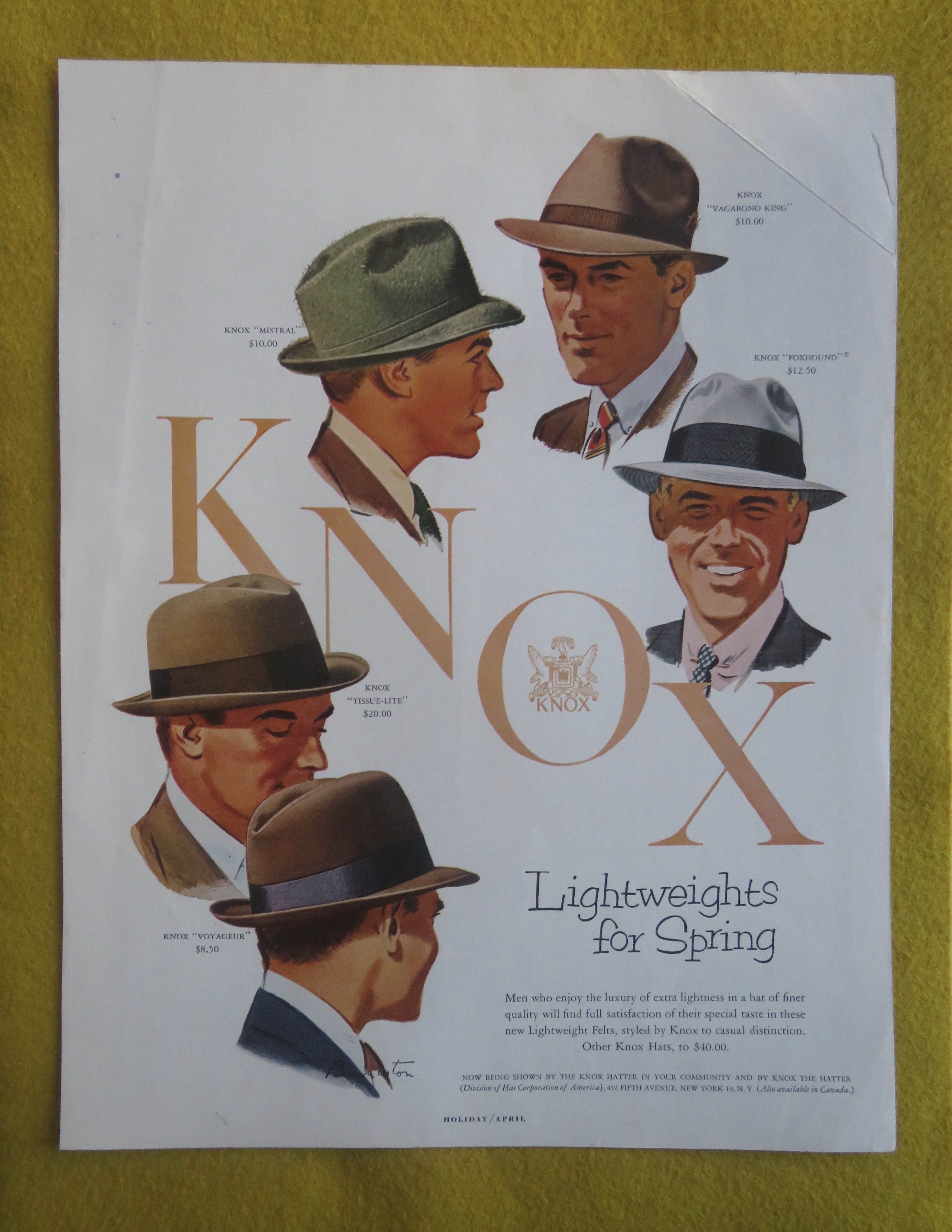 1957 Knox Hats with Lightweights For Sporing
