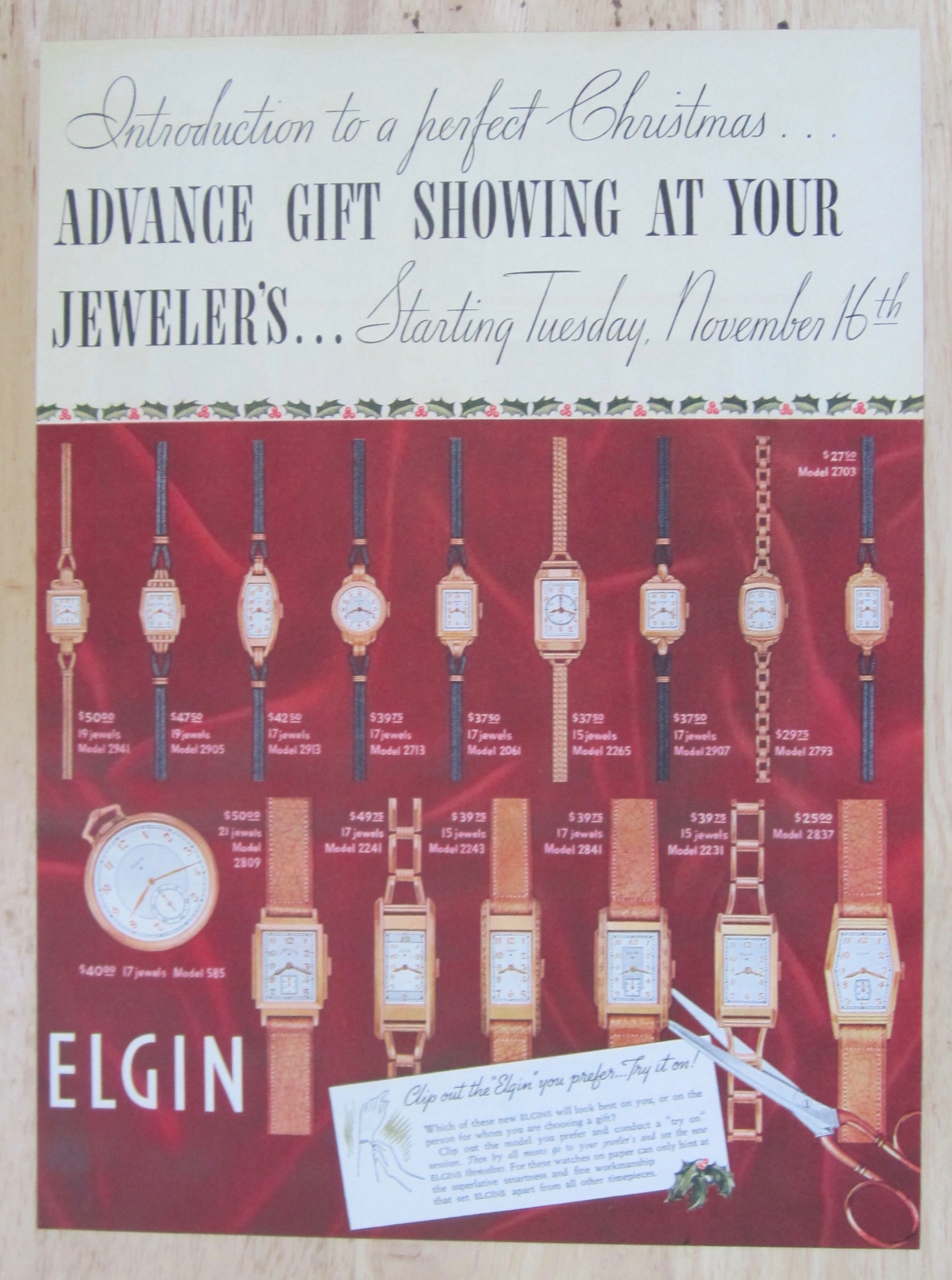 1937 Elgin Watches with Man & Woman Buying Watch