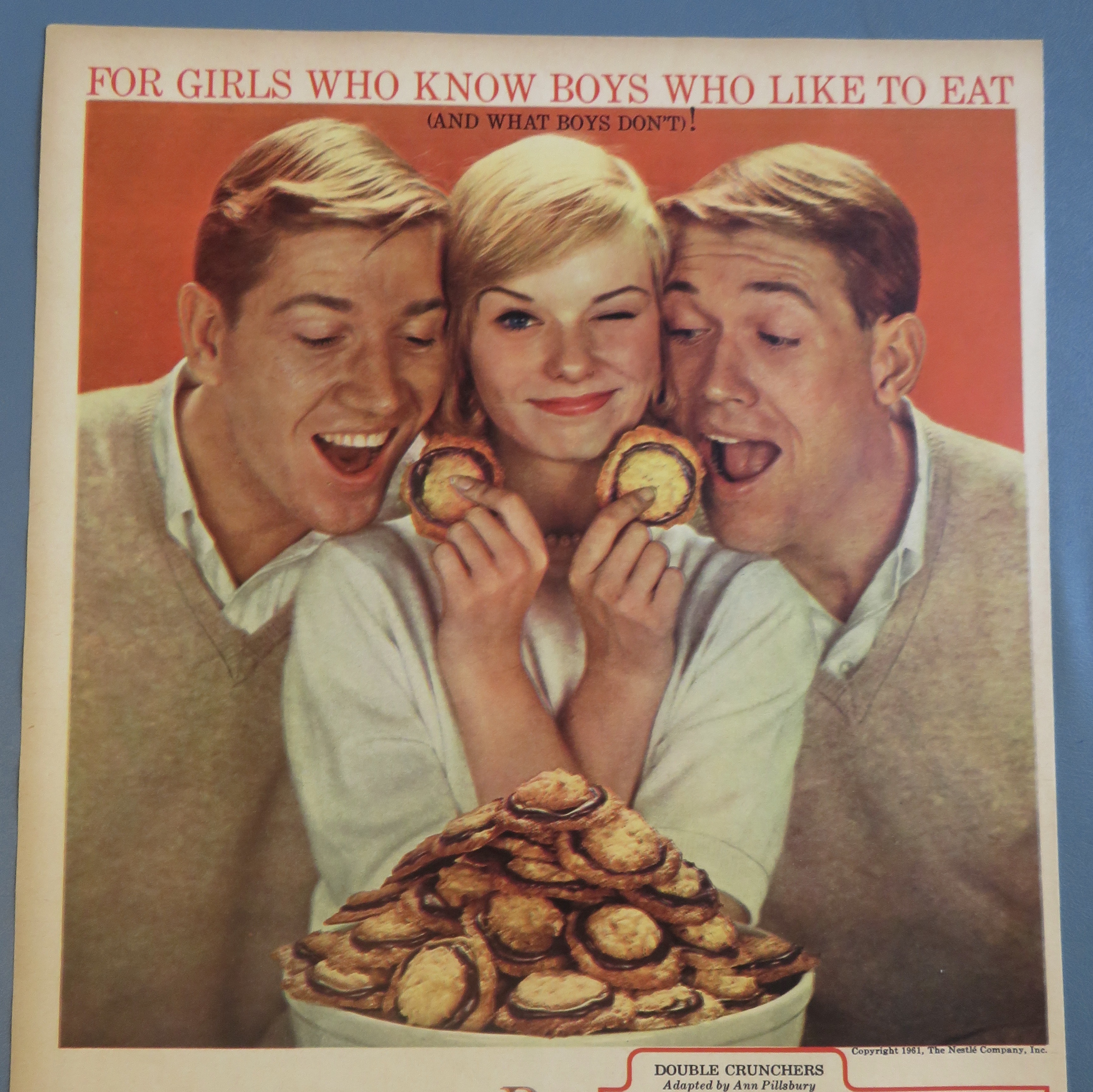 1961 Nestle's Semi Sweet Chocolate with Woman & Cookies