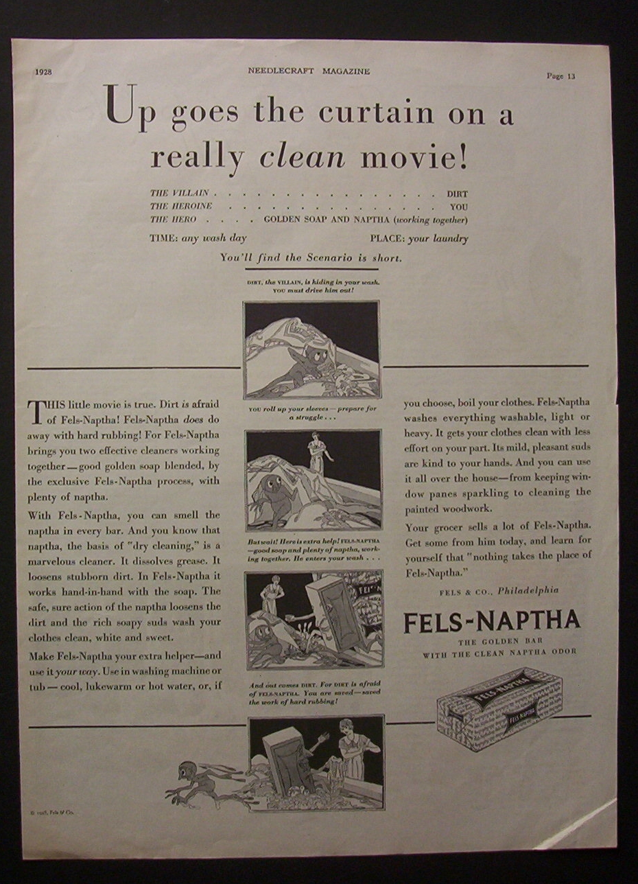 1928  Fels  Naptha  Bar  Soap