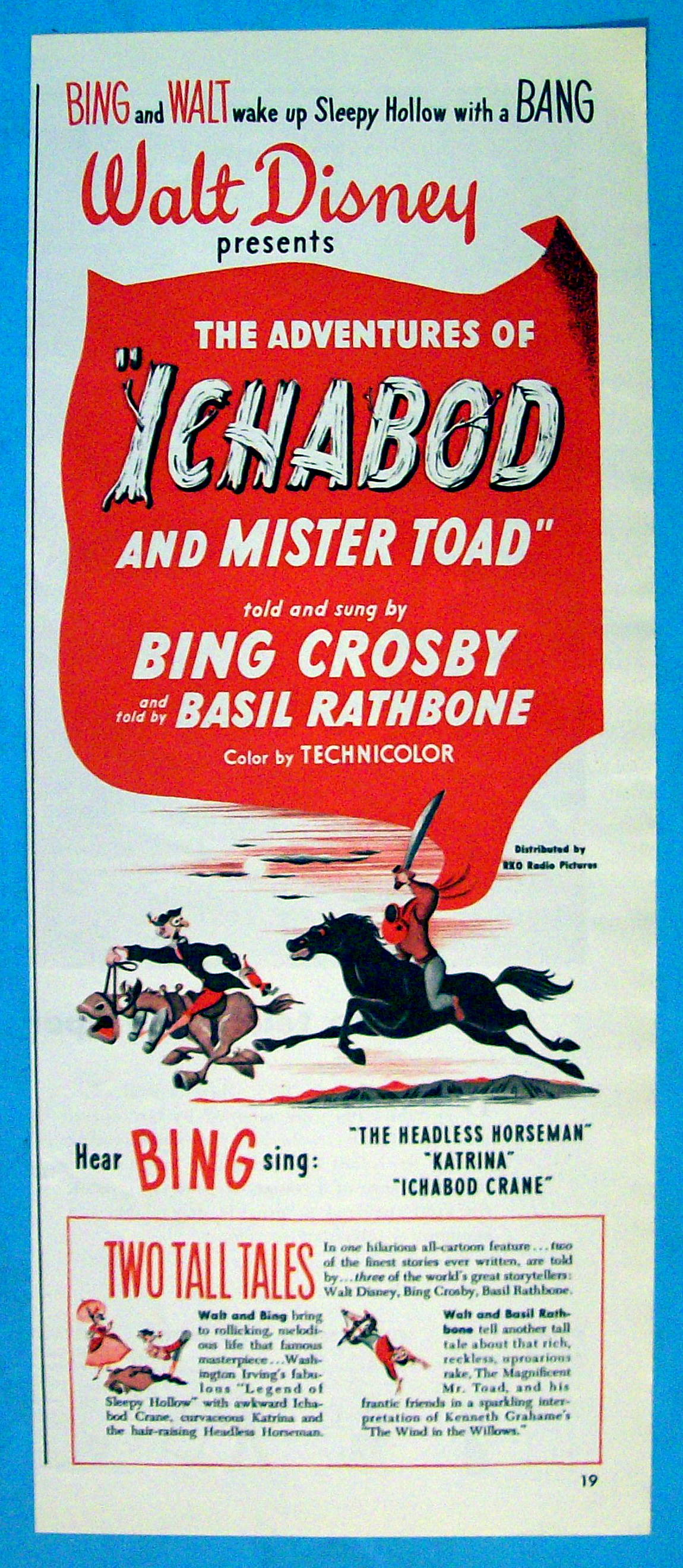 1949 Walt Disney's Ichabod & Mister Toad with Men