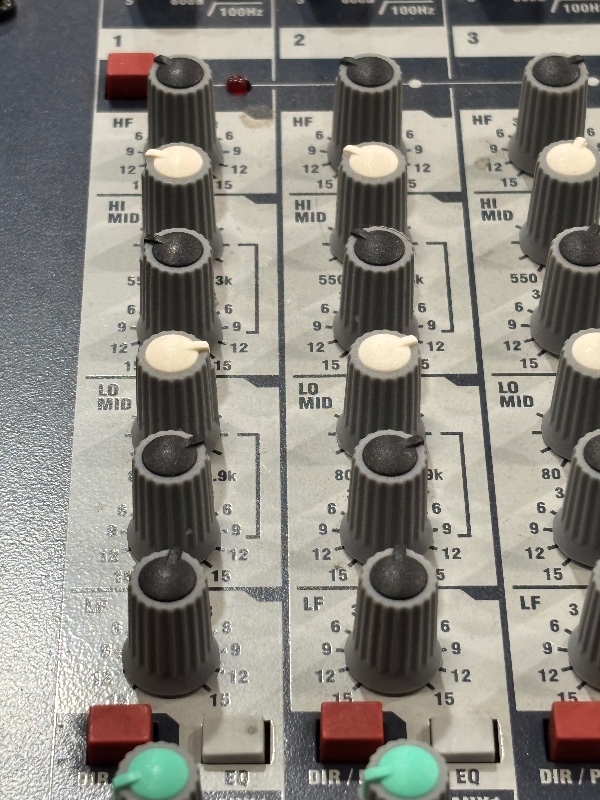 Professional Multi-Channel Audio Mixing Console with EQ Controls