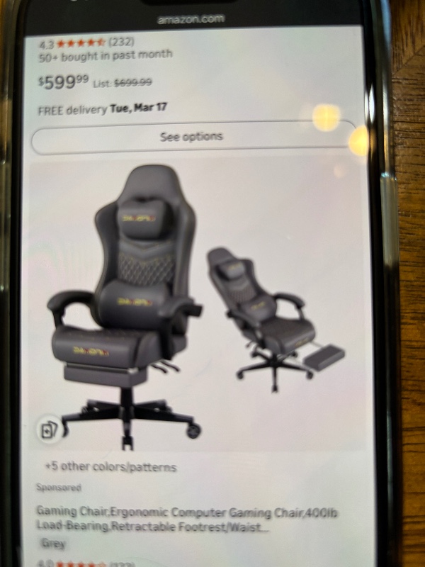 SAVYAJ Gaming Chair Ergonomic Computer Chair with Retractable Footrest
