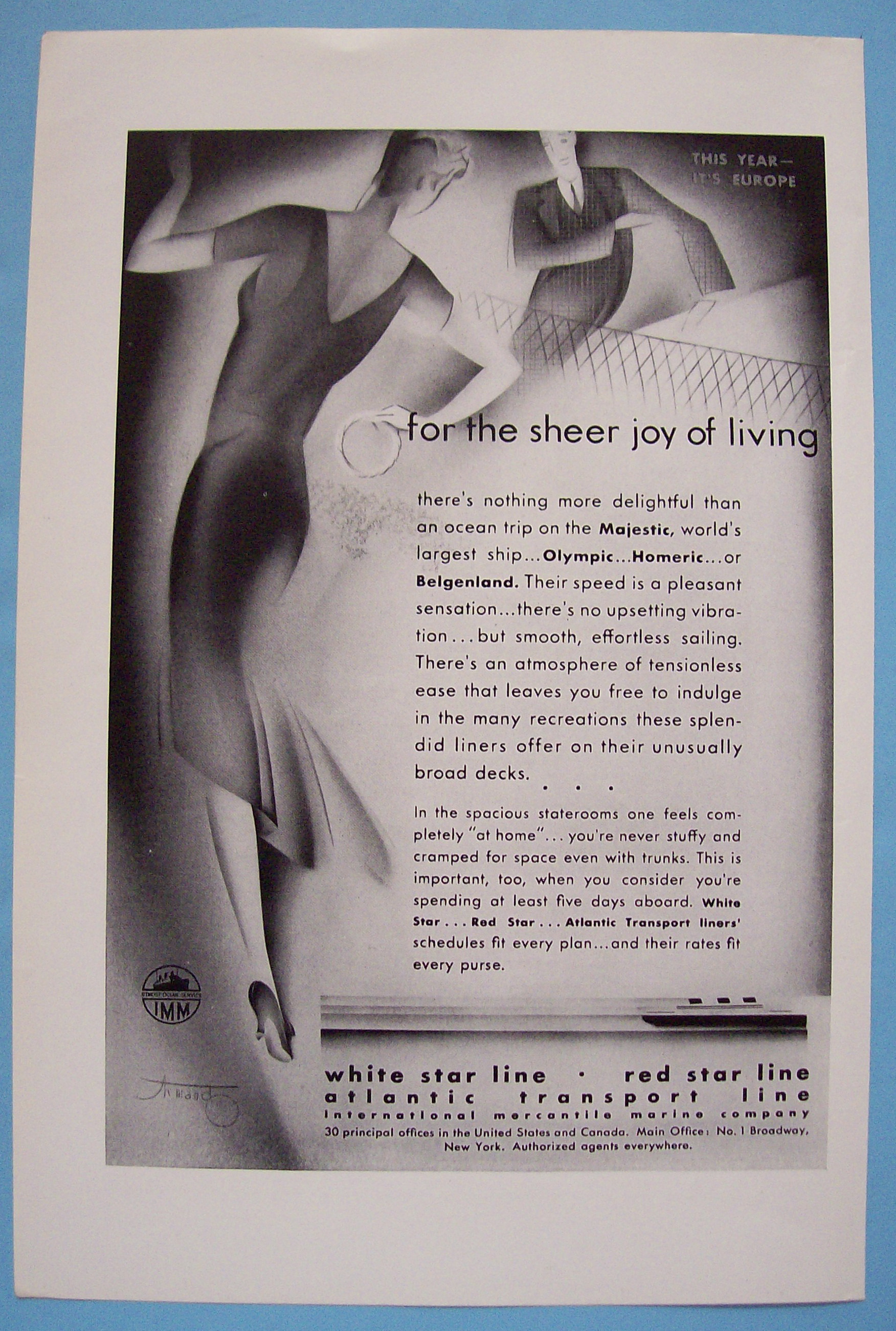 Vintage Ad: 1930 White Star Line